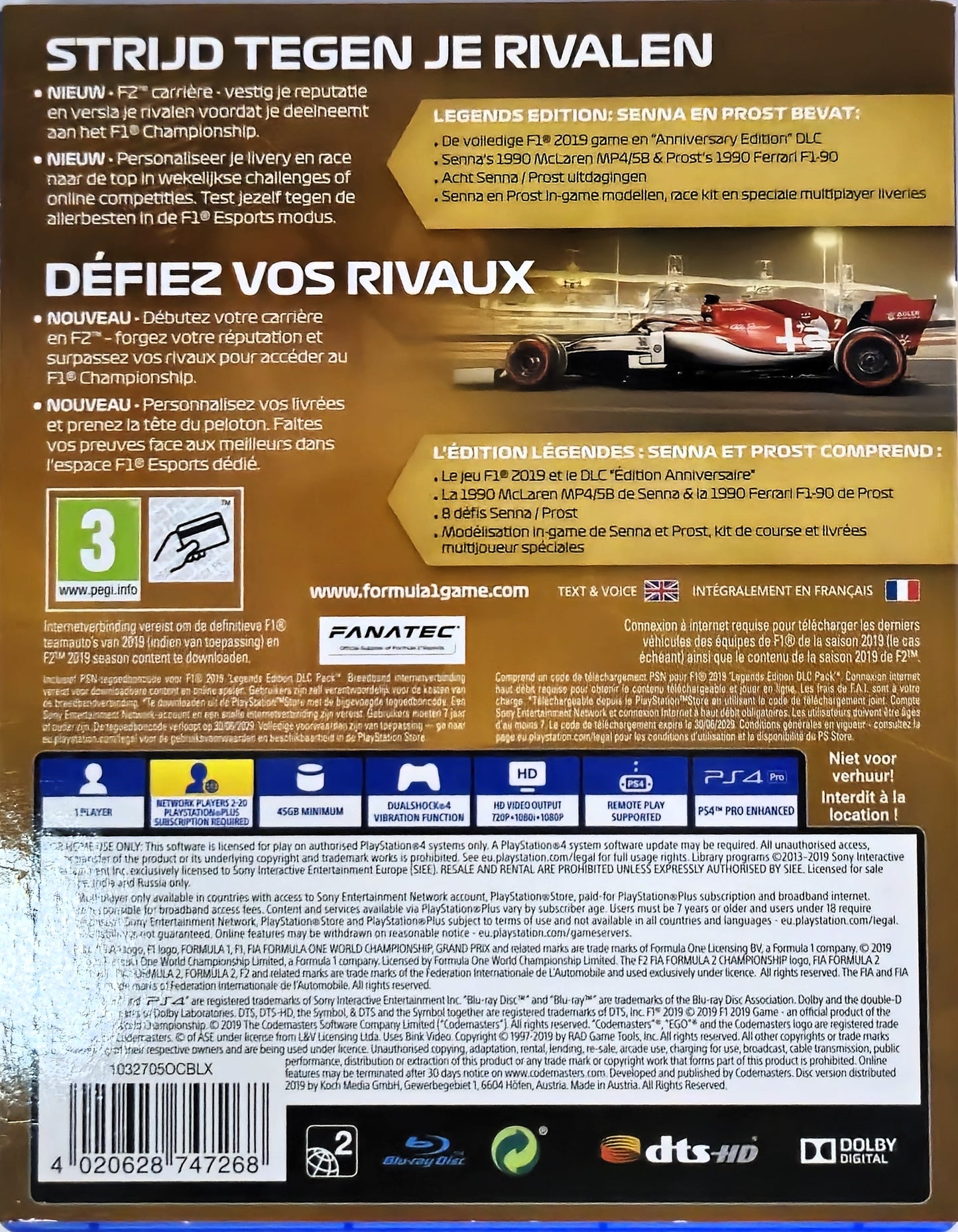 PS4 F1 2019 Legends Edition Senna\Prost