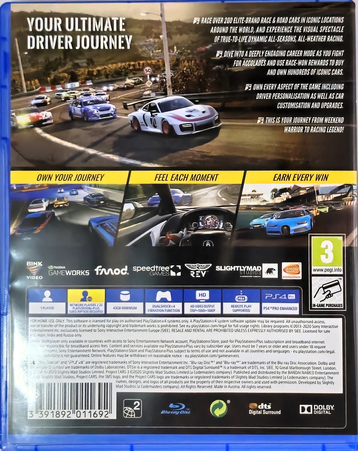PS4 Project Cars 3