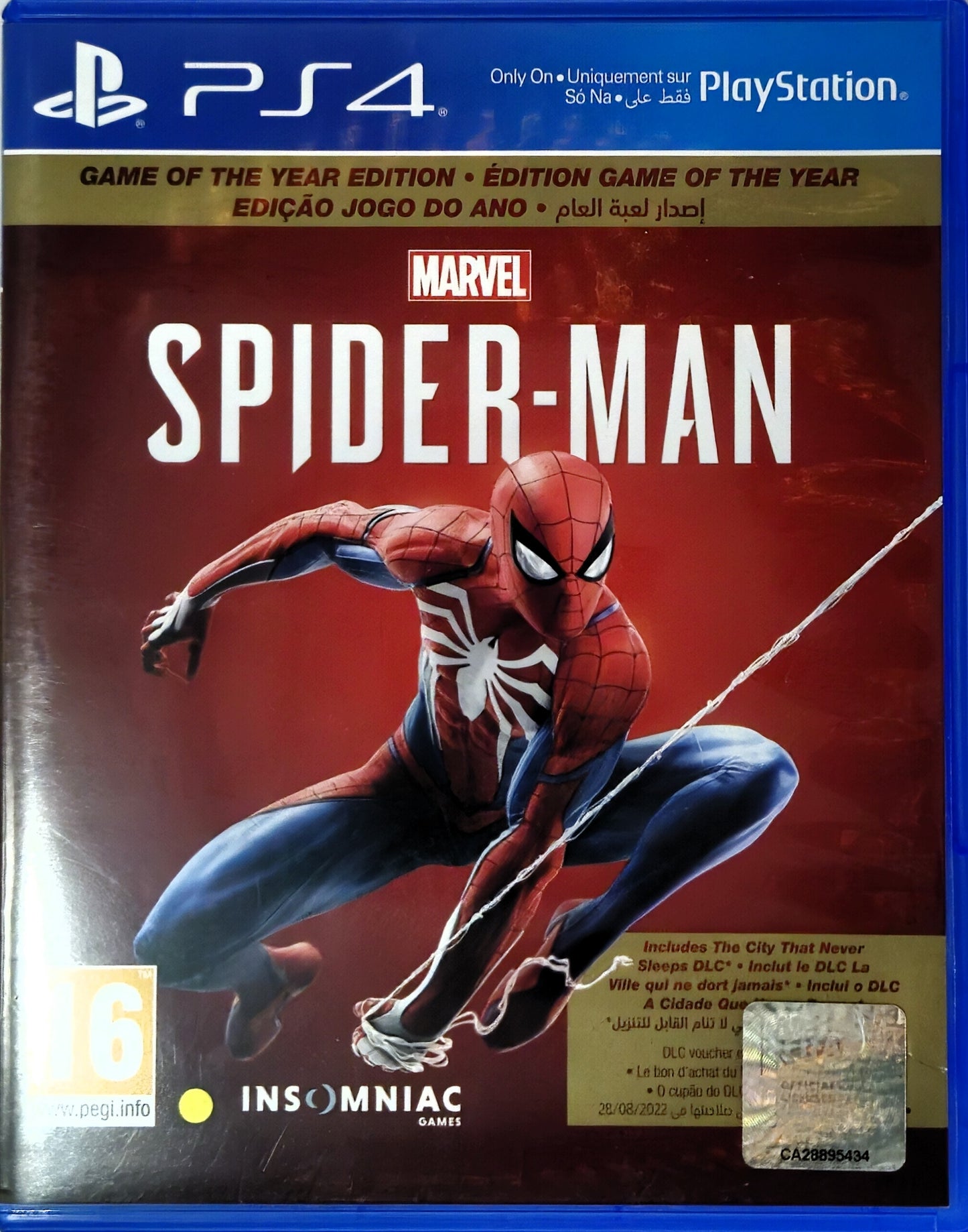PS4 Spider-Man Game of The Year Edition