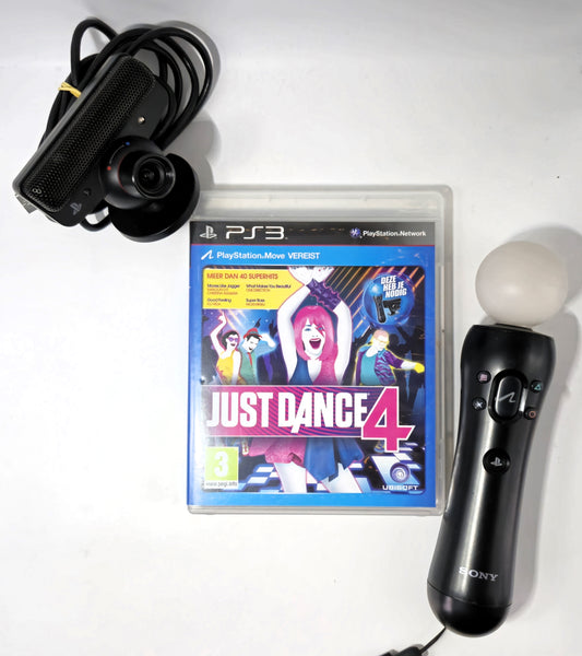 PS3 Playstation 3 Move Just Dance 4 Set