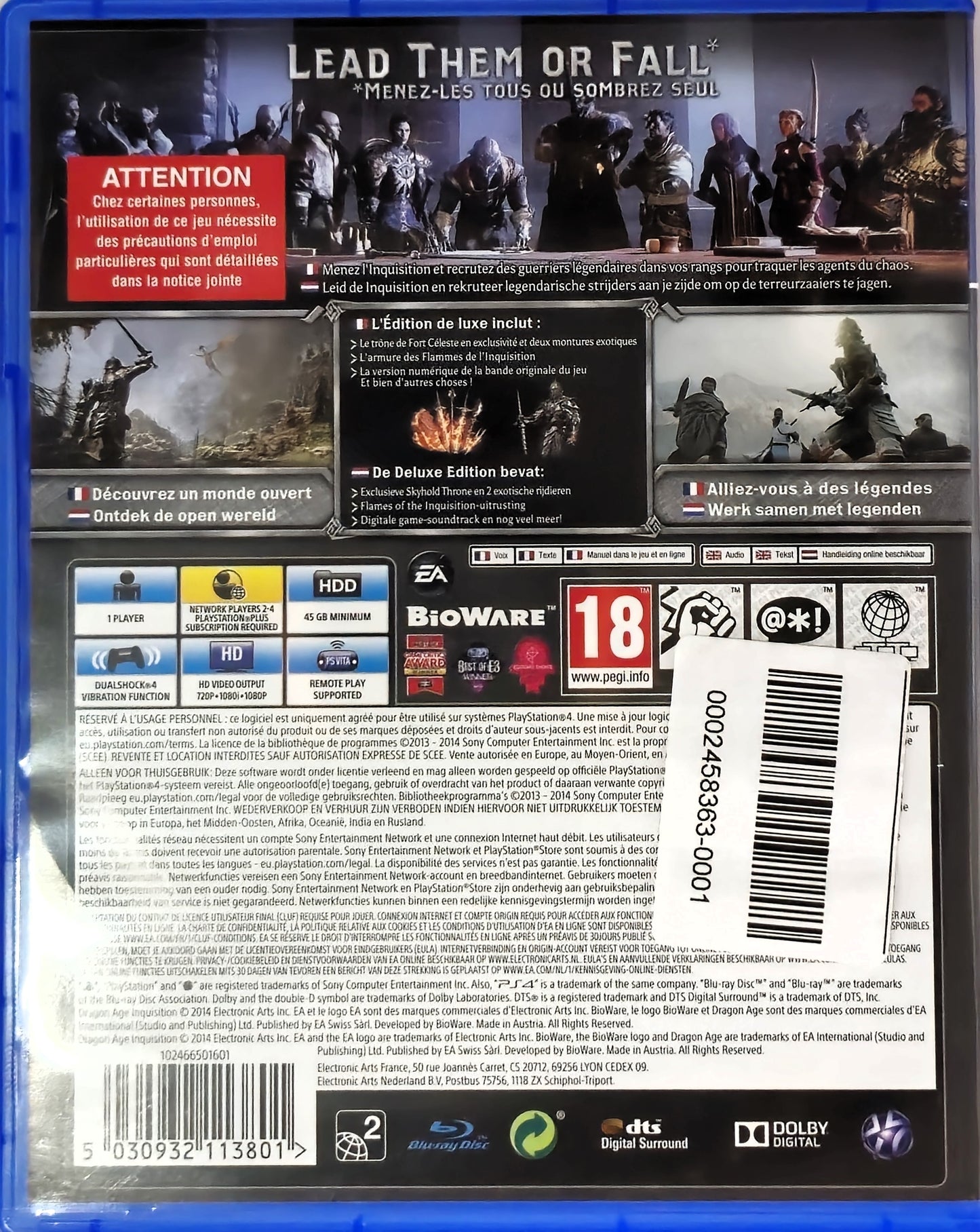 PS4 Dragon Age Inquisition DeLuxe Edition