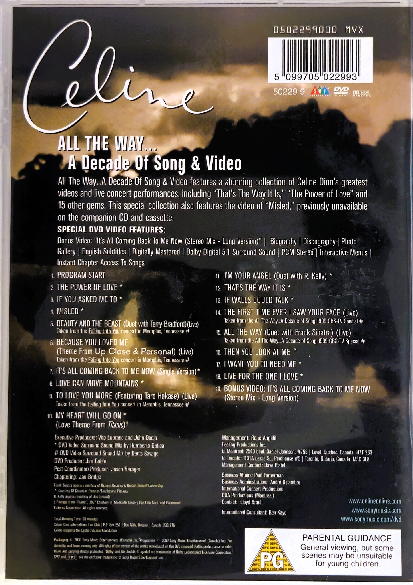 Celine Dion All The Way A Decade of Song & Video