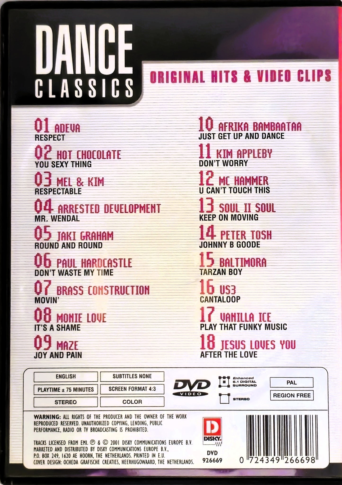 Dance Classics The Greatest DVD Music Collection