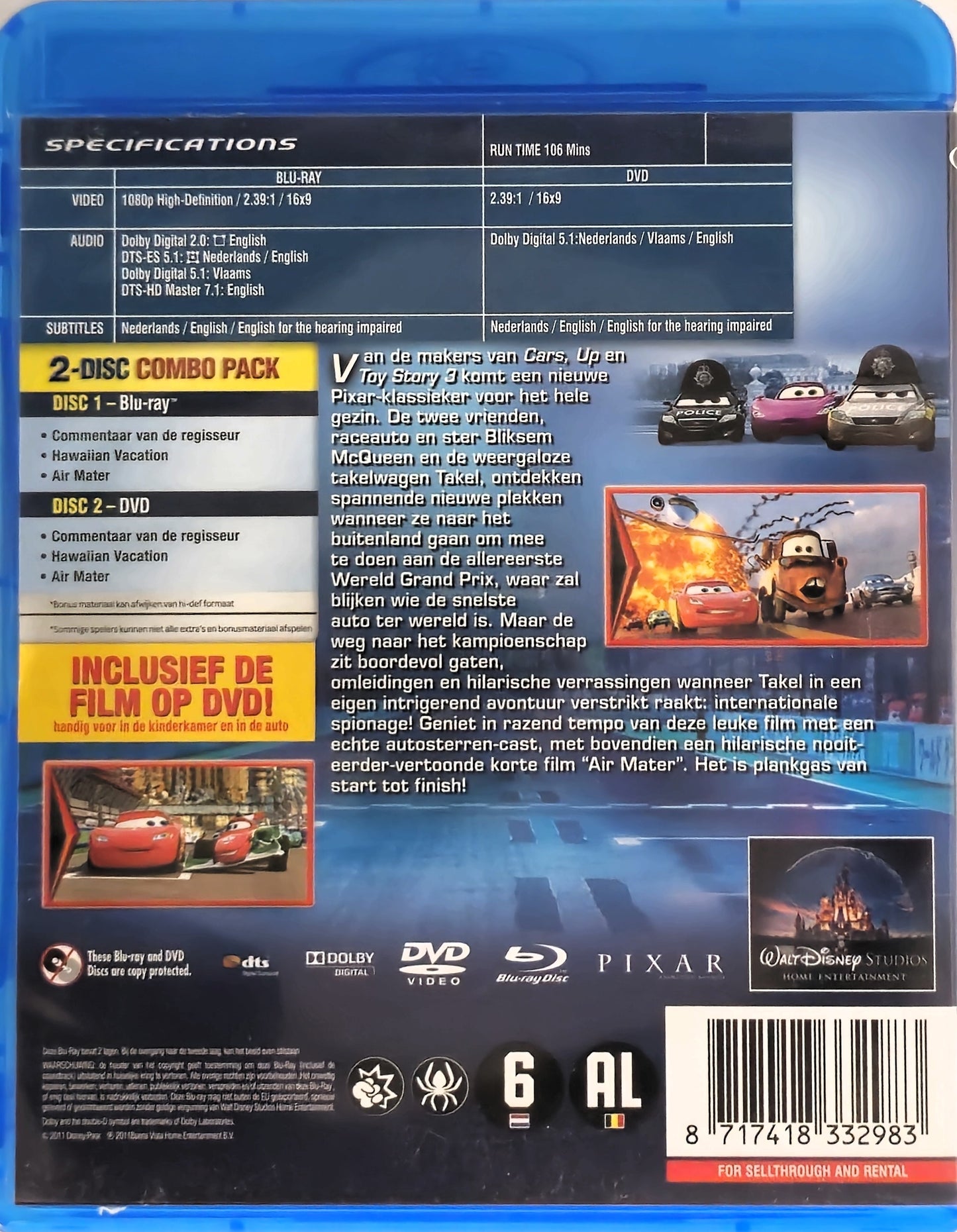 Cars 2 Blu-Ray + DVD