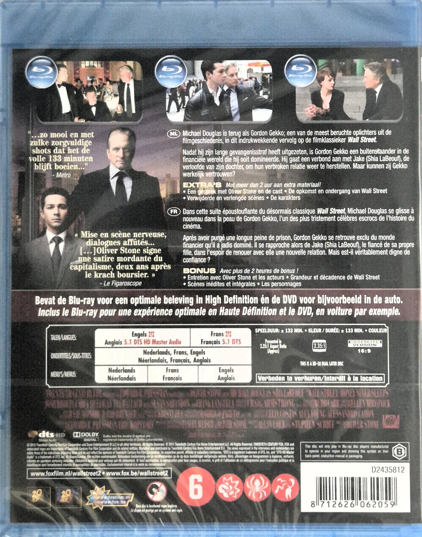 Wall Street Blu-Ray + DVD (NIEUW)