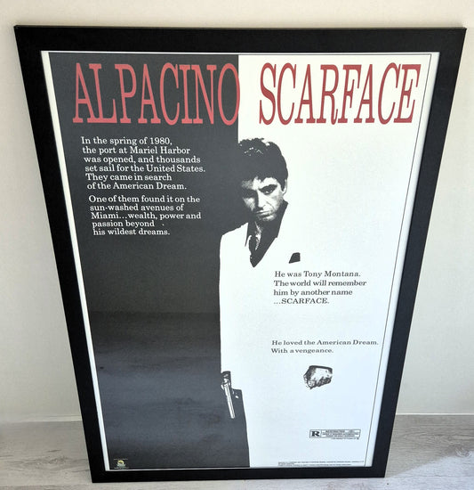 Scarface Al Pacino Art Poster  in Black Frame™