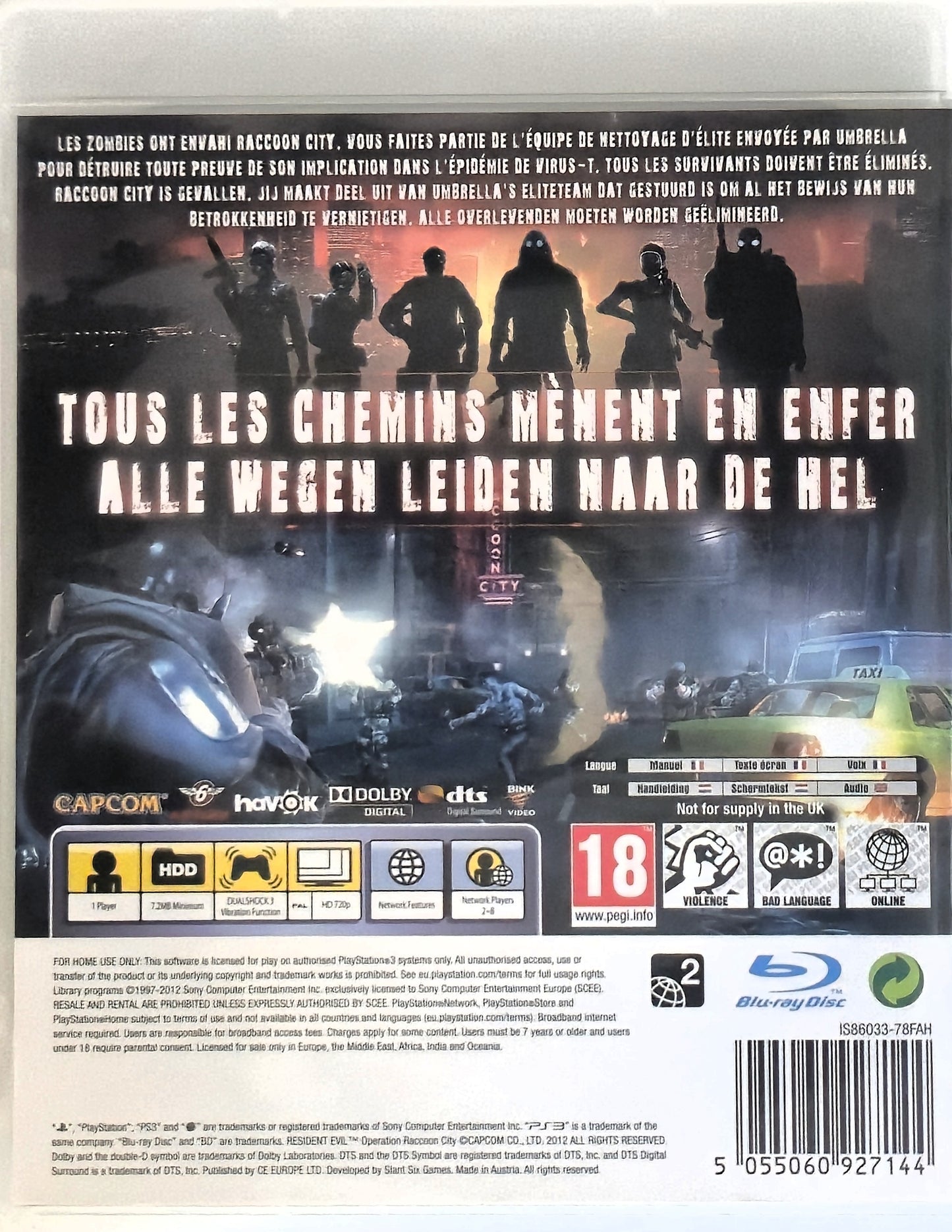 PS3 Resident Evil Operation Raccoon City