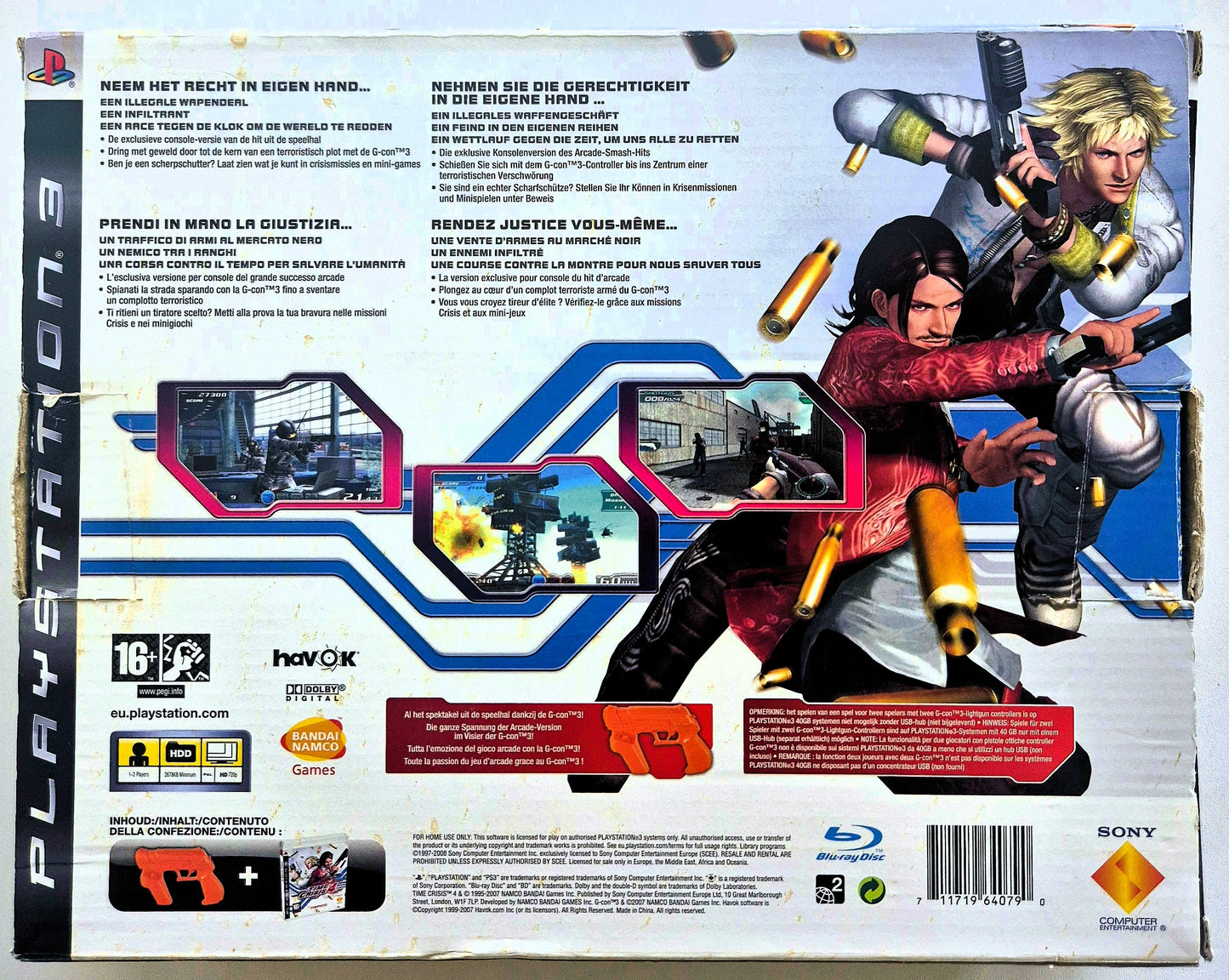 PS3 Playstation 3 Time Crisis 4 Set (incl. G-Con 3 Gun)