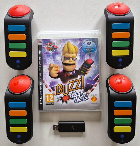 PS3 Playstation 3 Buzz Quiz World Set