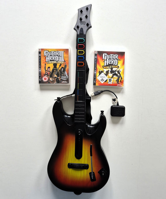 PS3 Playstation 3 Guitar Hero World Tour Set