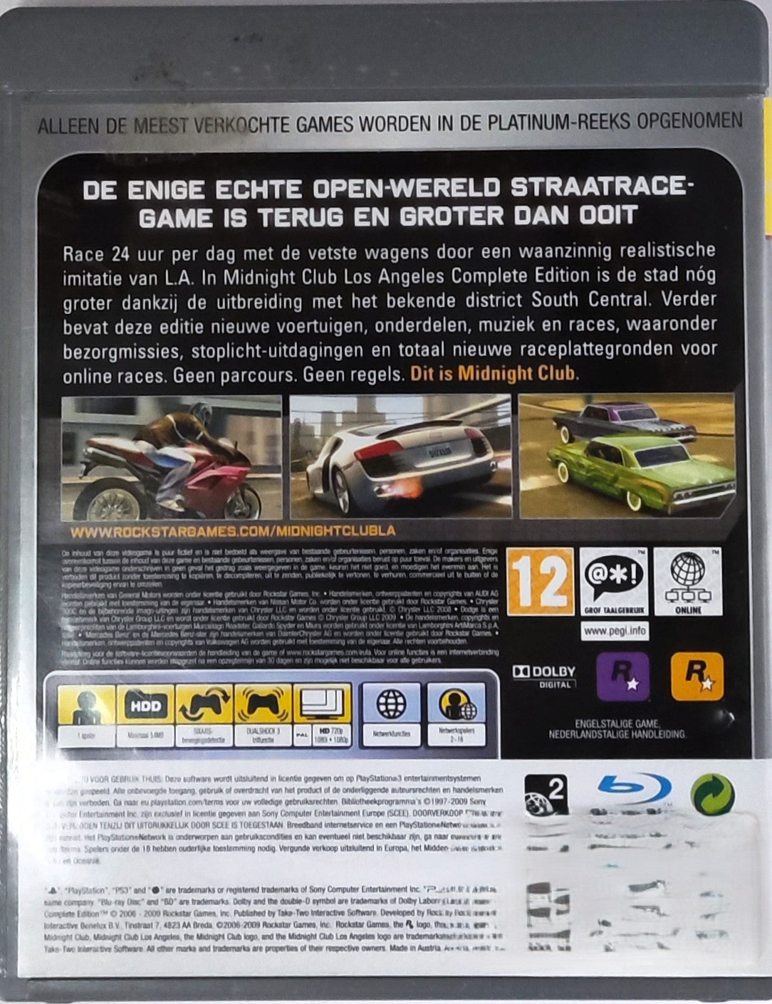 PS3 Midnight Club LA Édition complète (Platine)