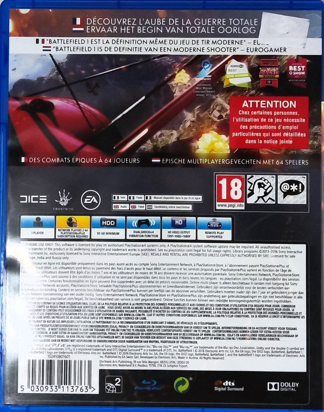 PS4 Battlefield 1