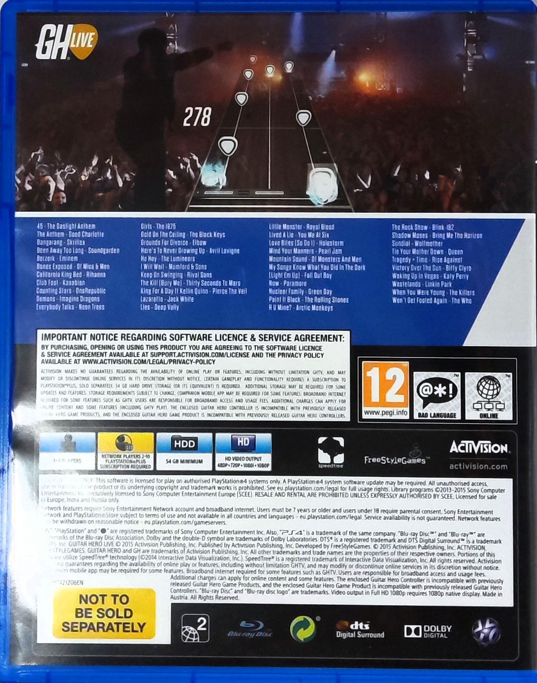 PS4 Guitar Hero Live!