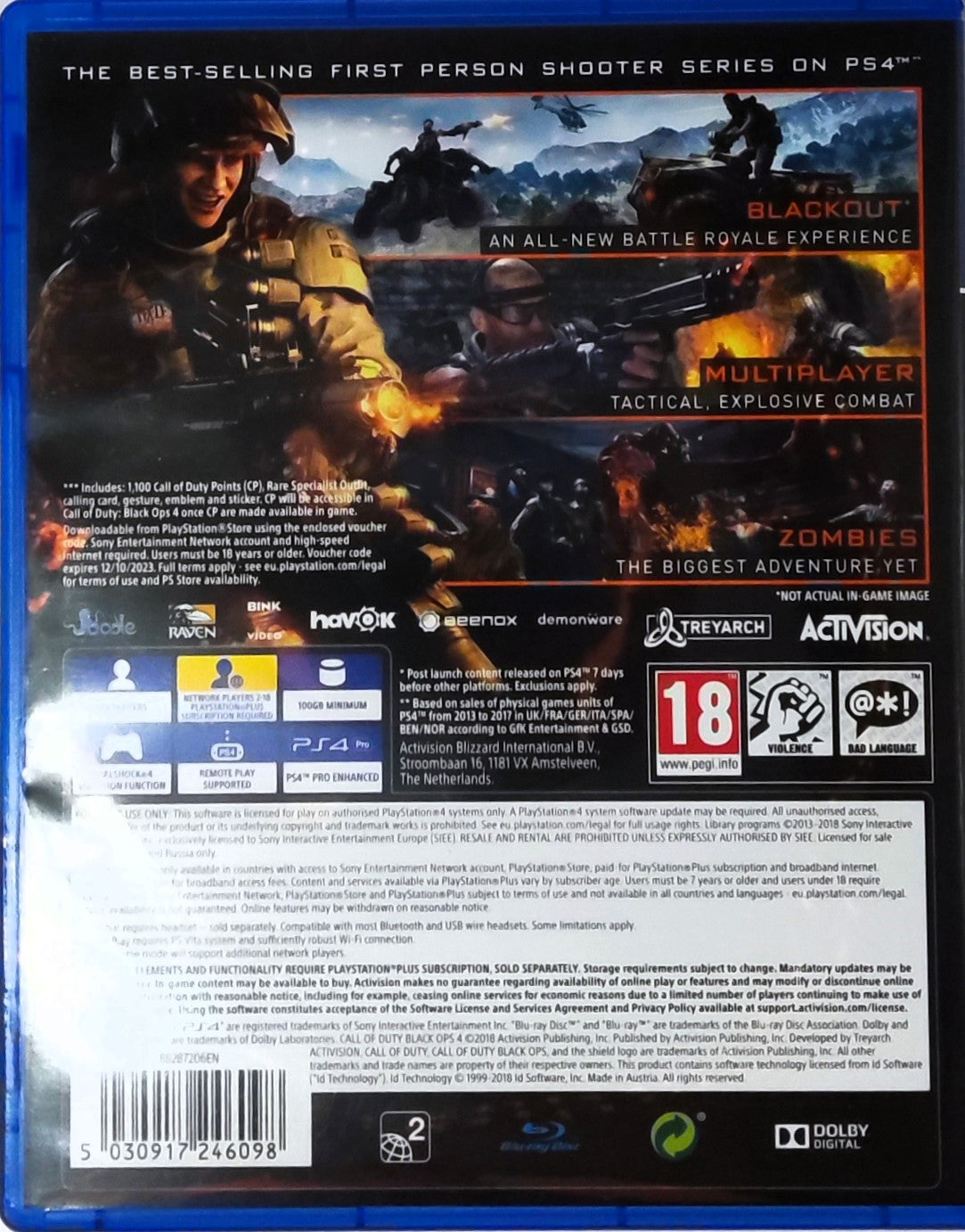 PS4 Call of Duty Black Ops 4