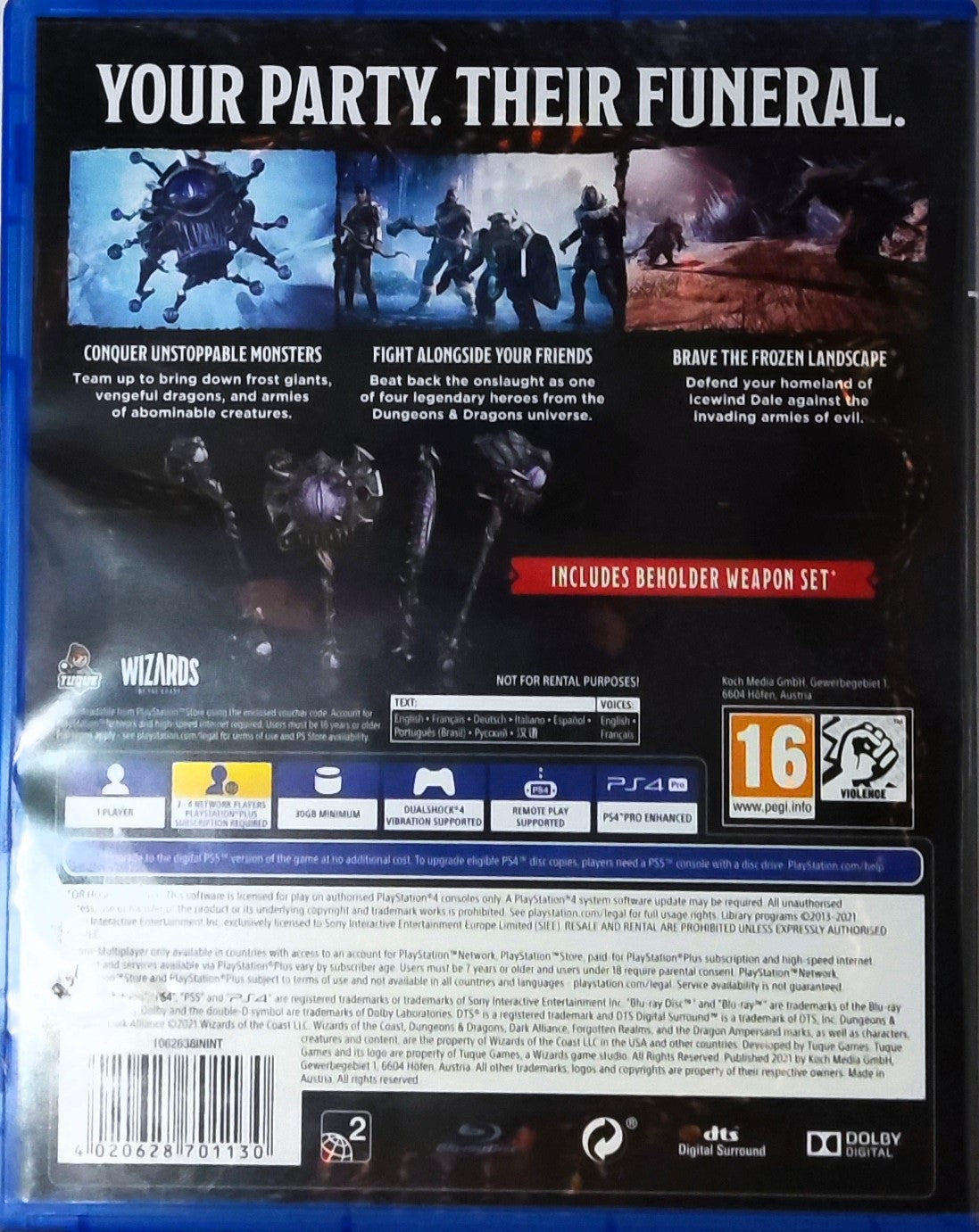 PS4 Dungeaons & Dragons Dark Alliance Day One Edition