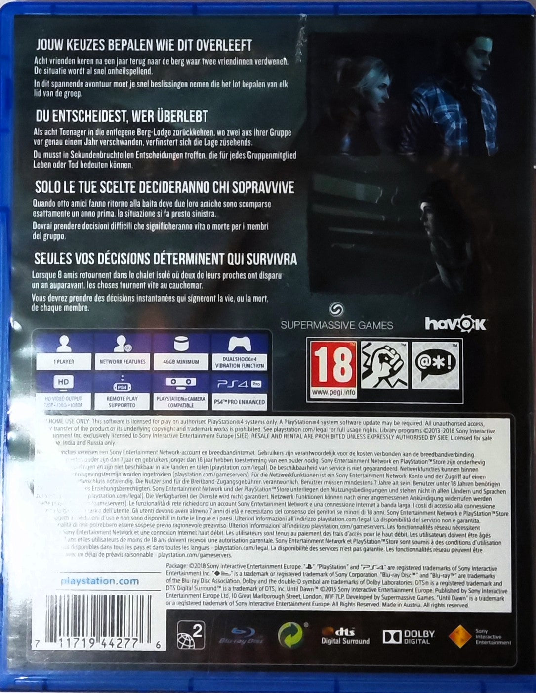 PS4 Until Dawn