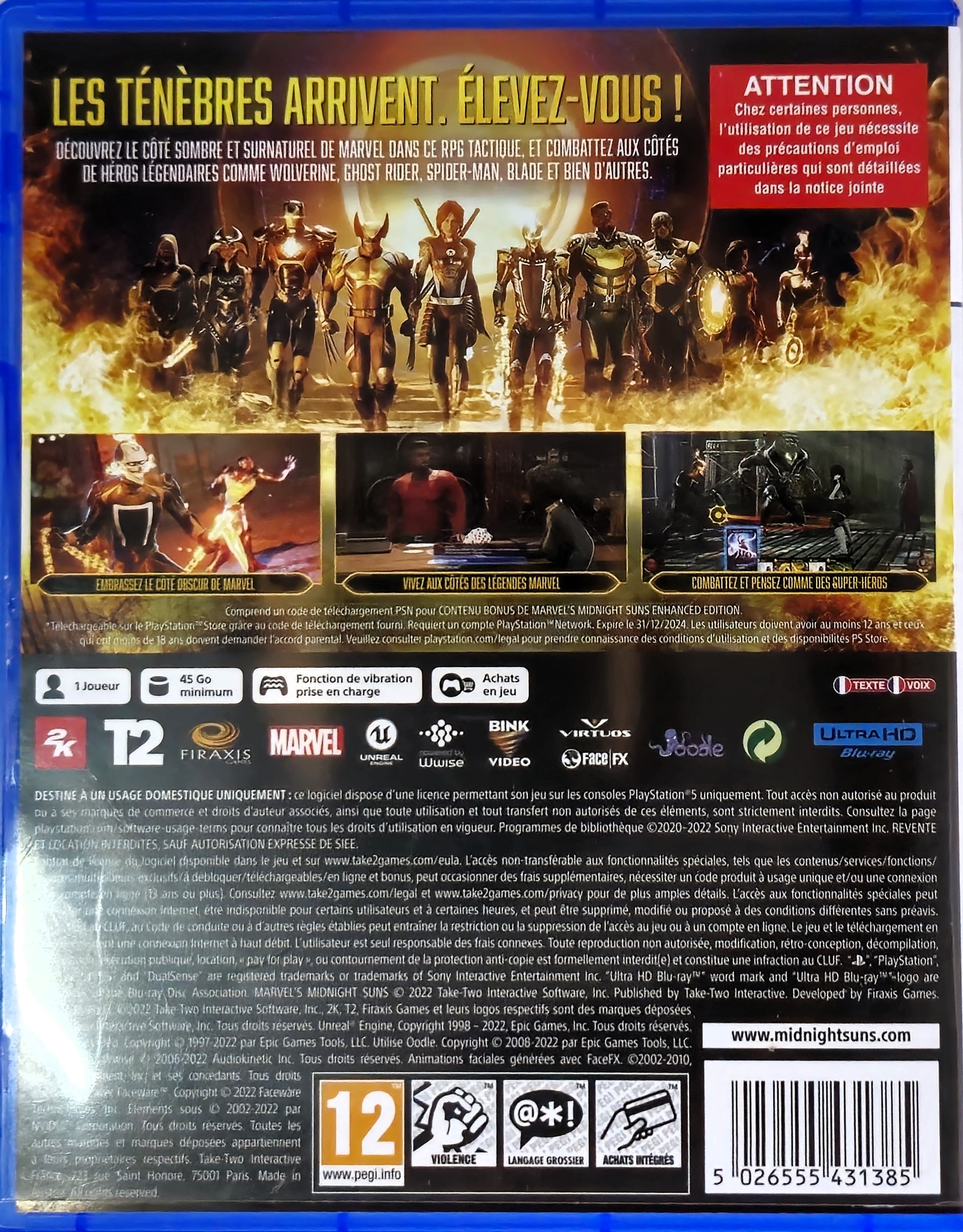 PS5 Marvel Midnight Suns Enhanced Edition