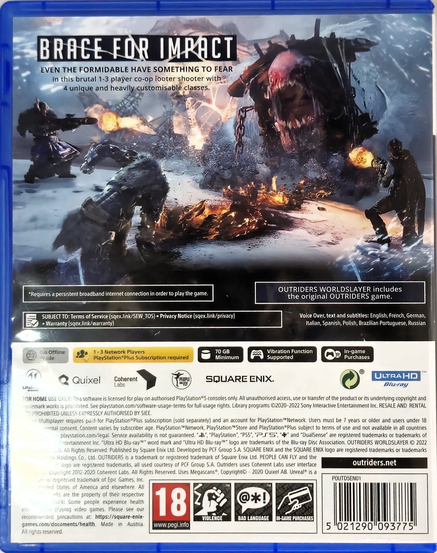 PS5 Outriders Worldslayer