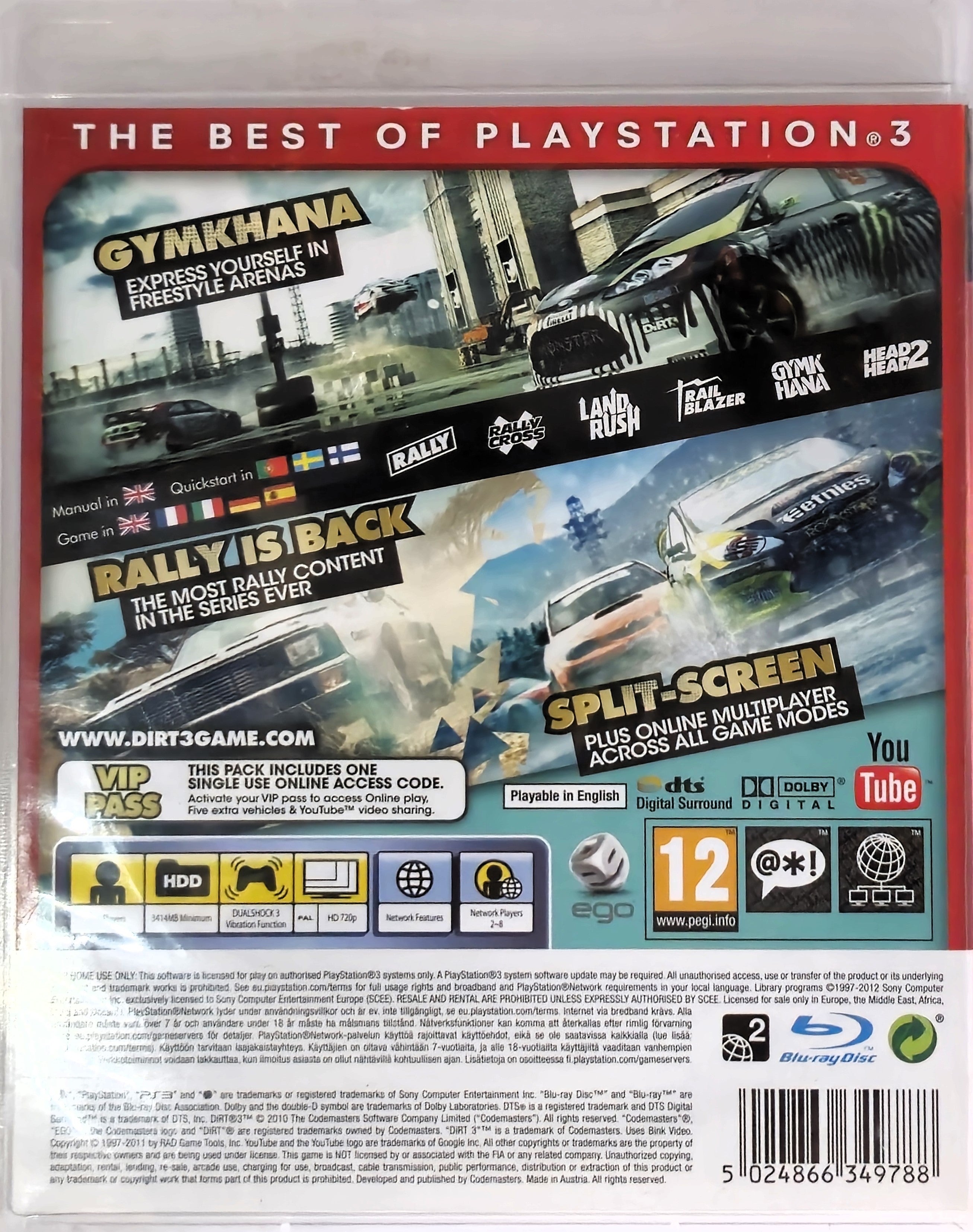 PS3 Dirt 3 (Essentials)