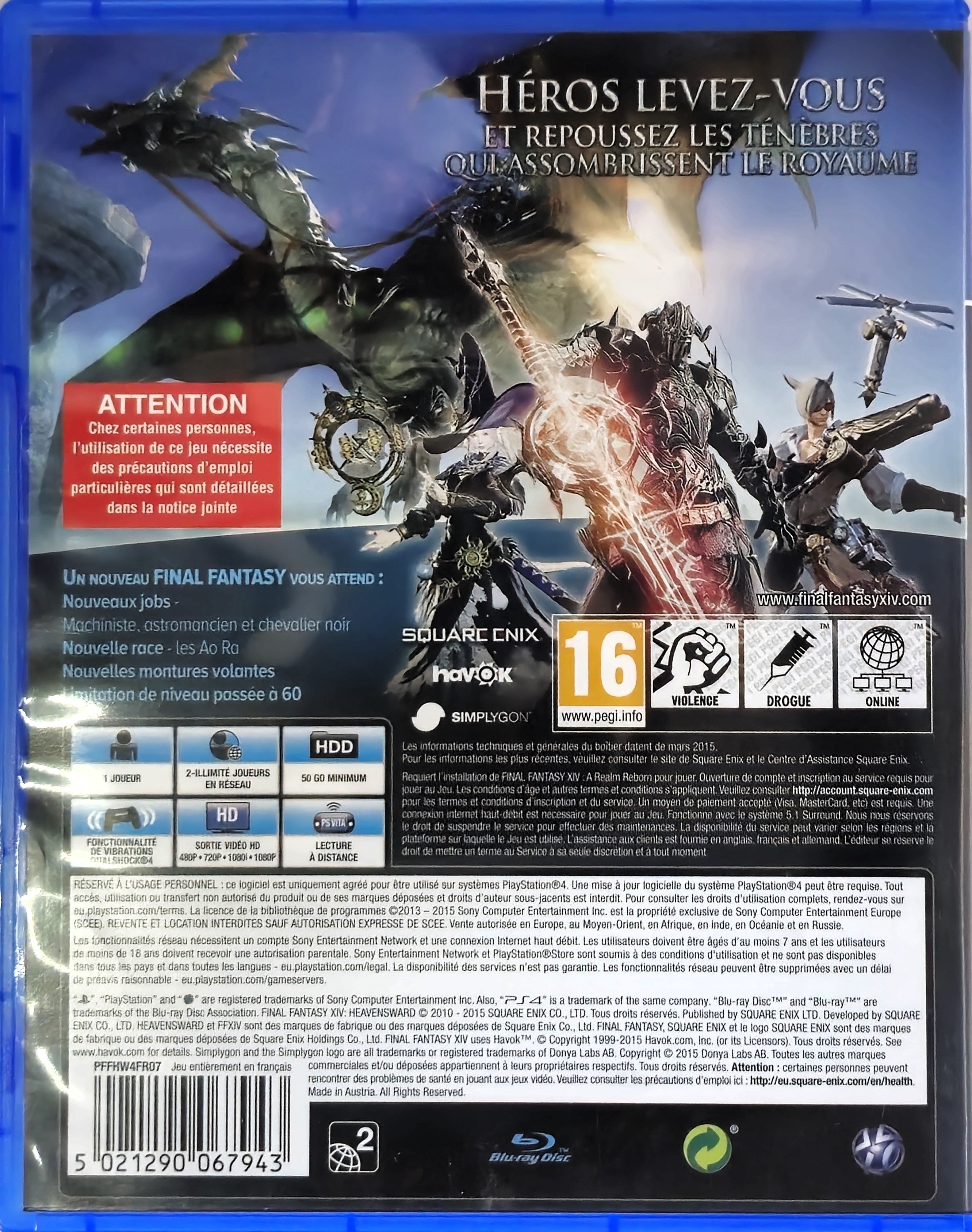 PS4 Final Fantasy XIV Online Heavensward