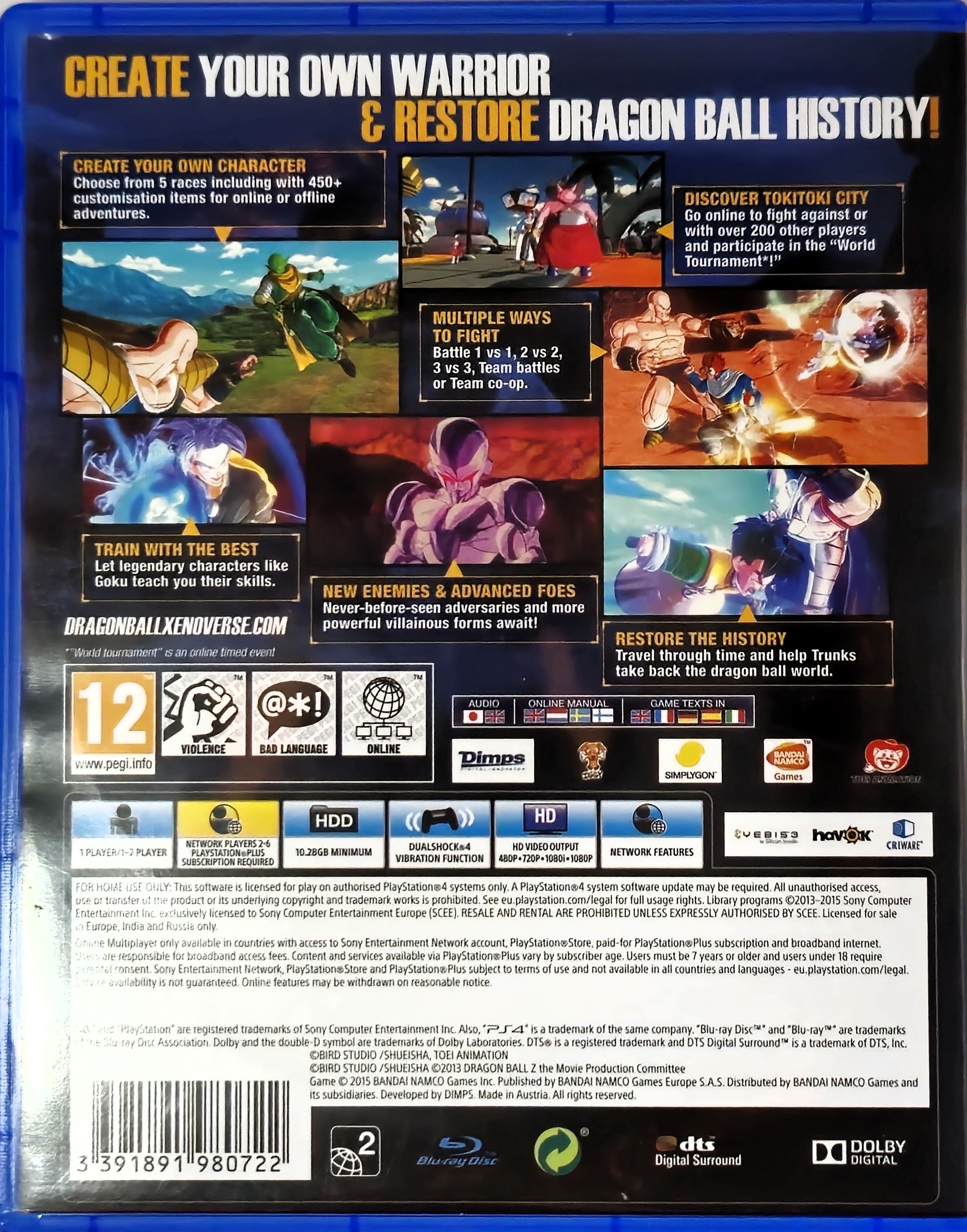 PS4 Dragonball Xenoverse