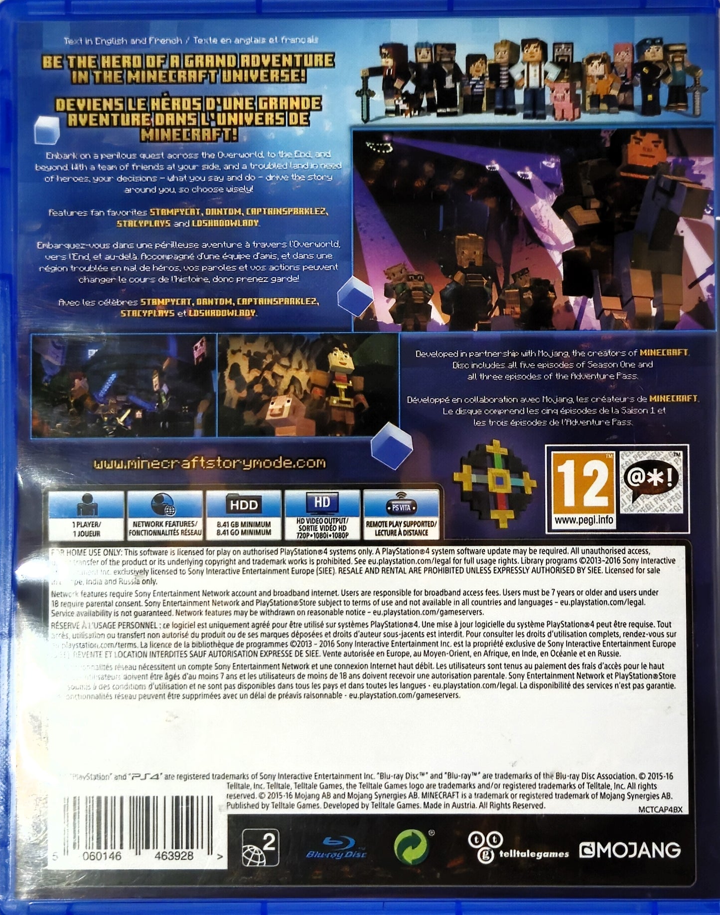 PS4 Minecraft Storymode The Complete Adventure