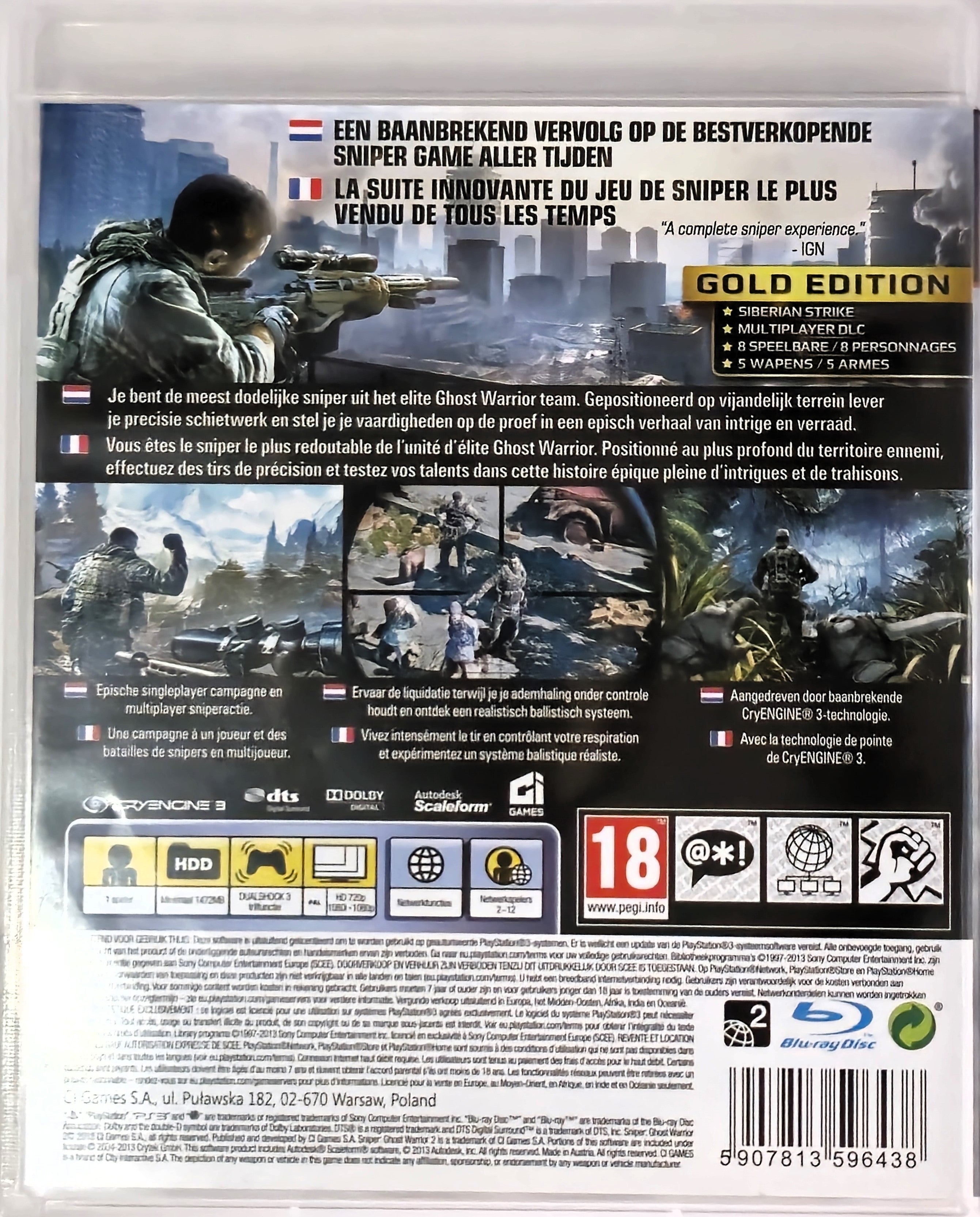 PS3 Sniper Ghost Warrior 2 Gold Edition