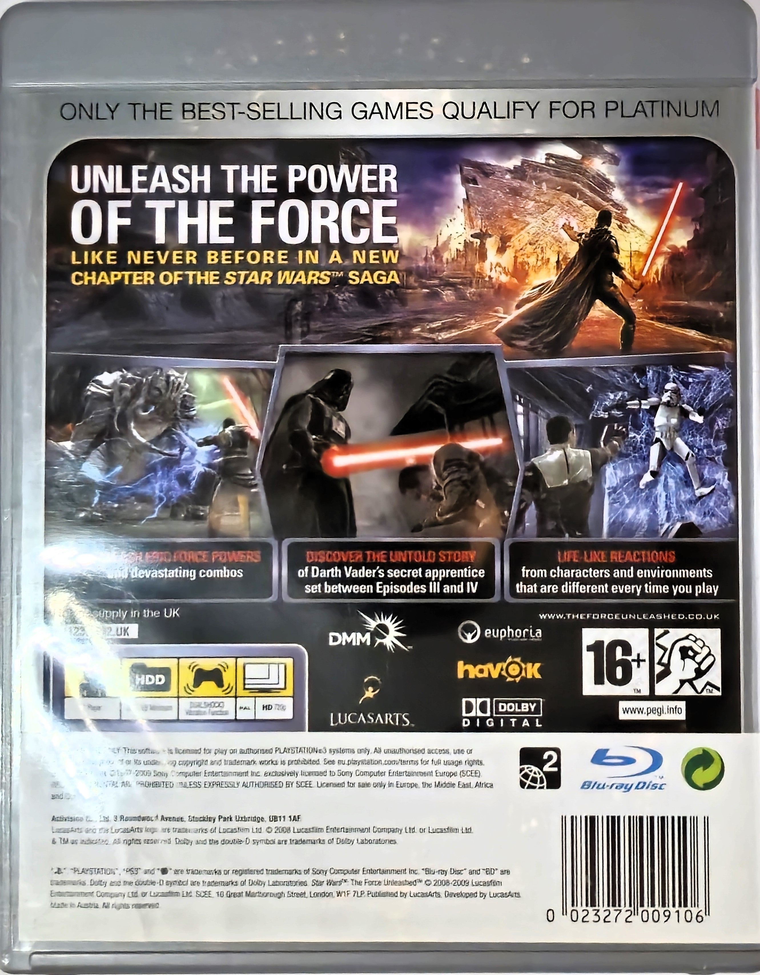 PS3 Star Wars The Force Unleashed  (Platinum)