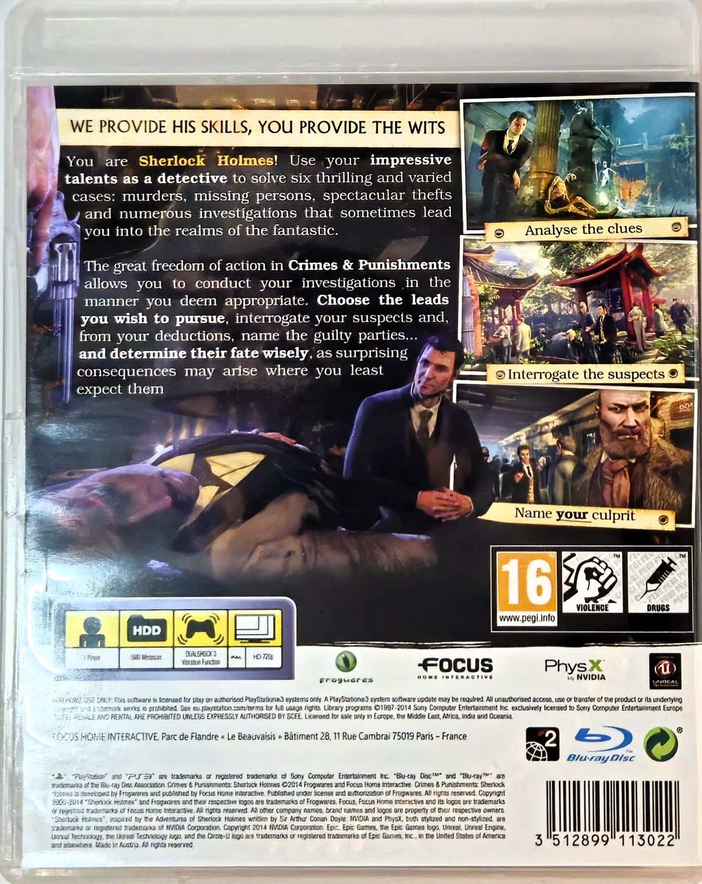 PS3 Sherlock Holmes Crimes & Punishments