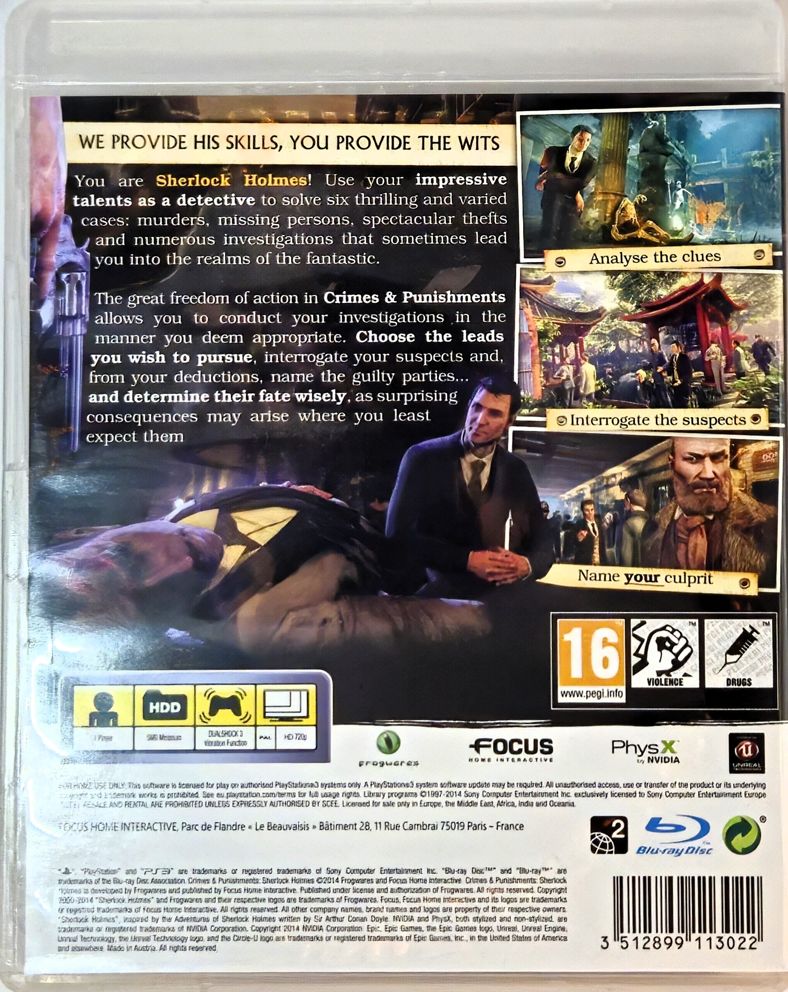 PS3 Sherlock Holmes Crimes & Punishments