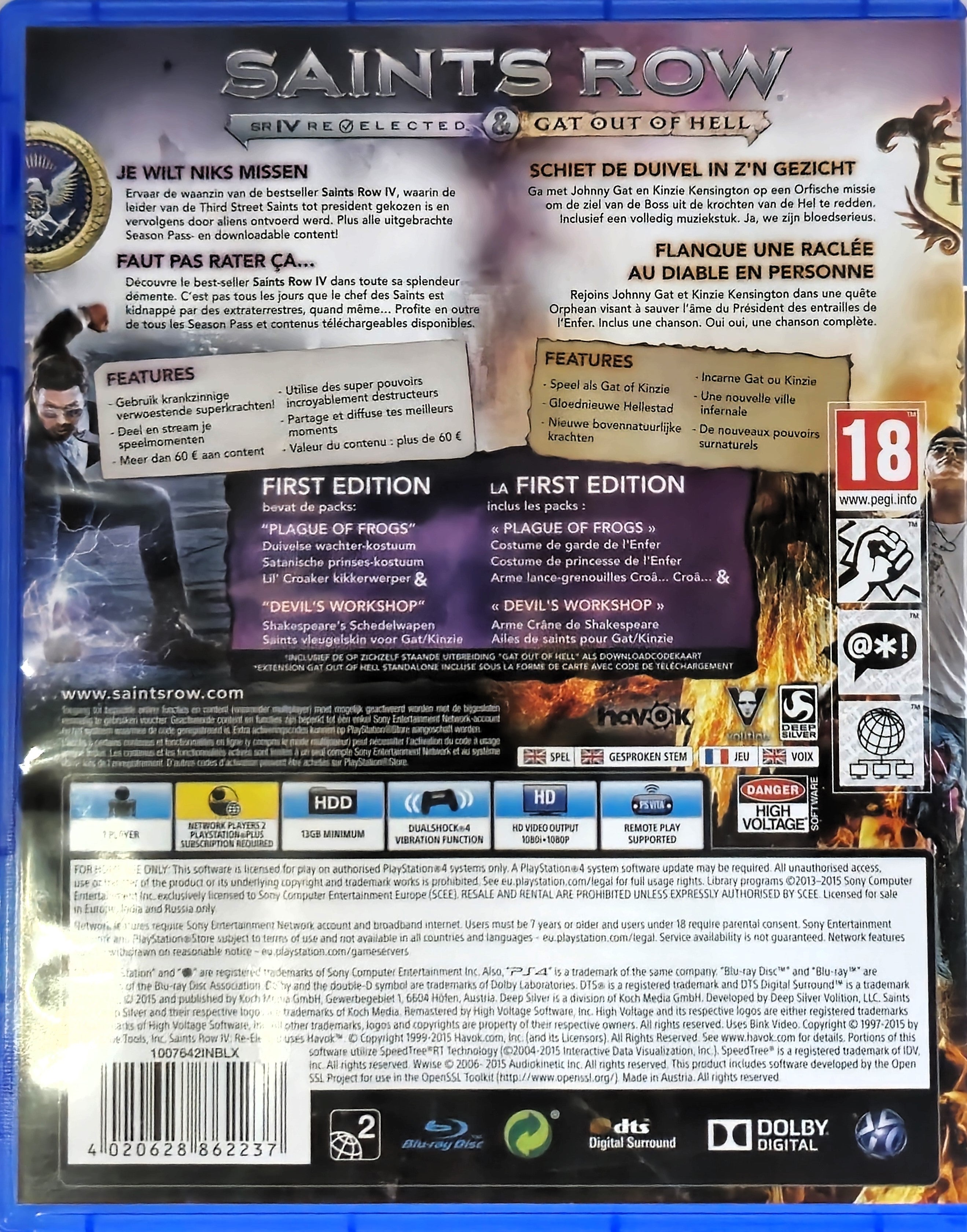 PS4 Saint's Row IV Re-Elected + Gat Out of Hell First Edition