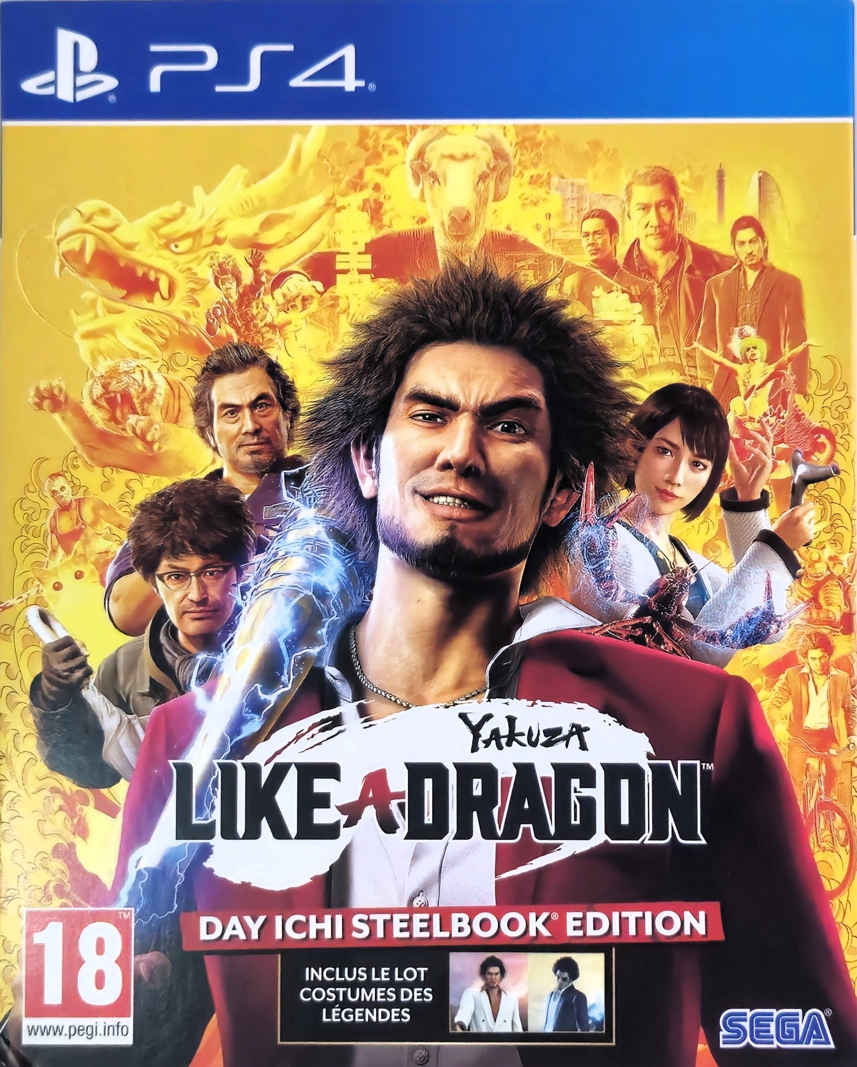 PS4 Yakuza Like A Dragon Day Ichi Steelbook Edition