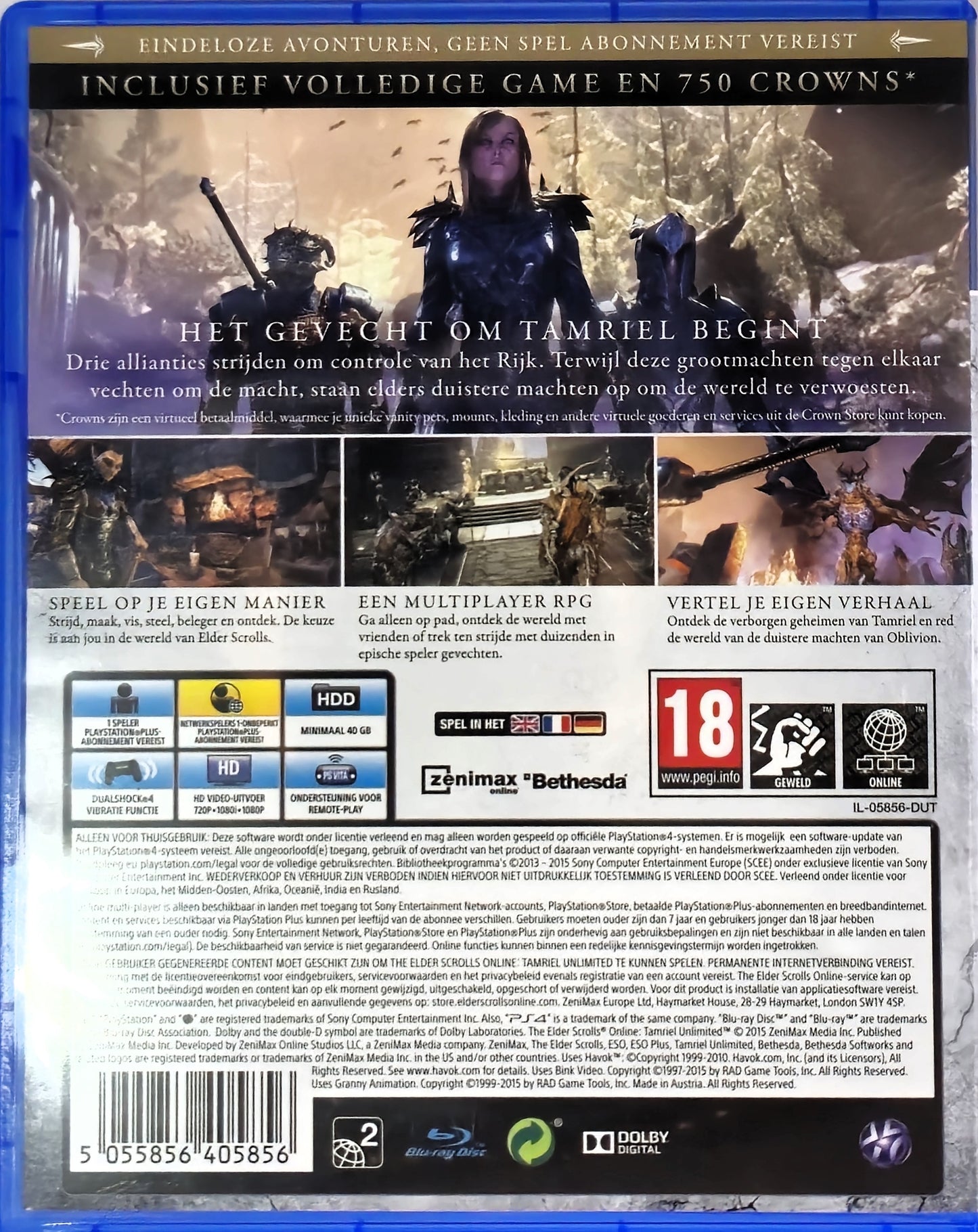 PS4 The Elder Scrolls Online Tamriel Unlimited Crown Day One Edition