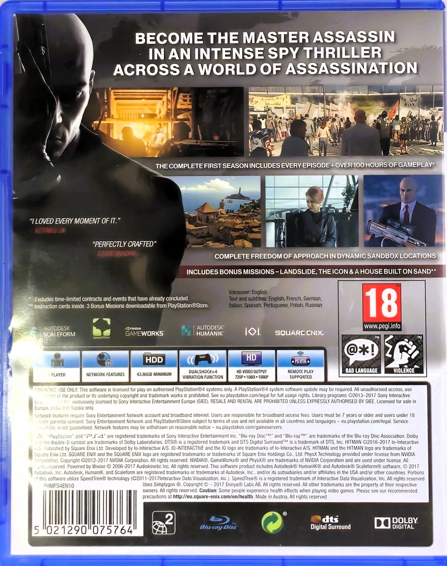 PS4 Hitman The complete First Season