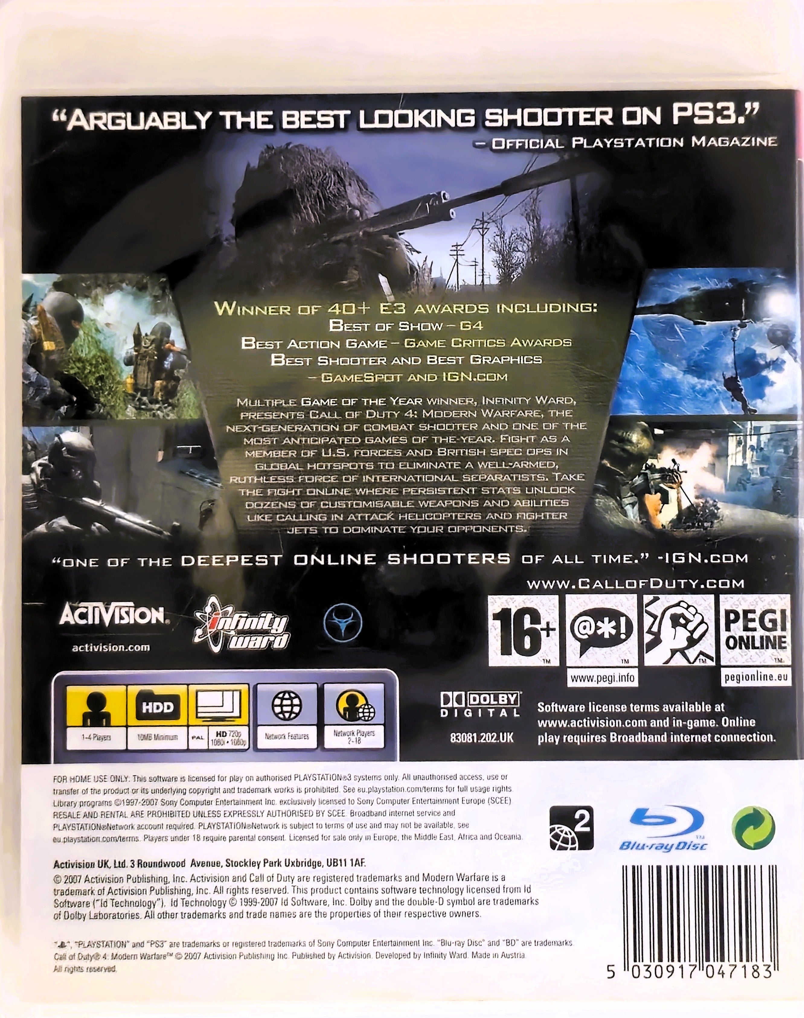 PS3 Call of Duty 4 Modern Warfare