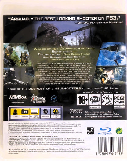 PS3 Call of Duty 4 Modern Warfare