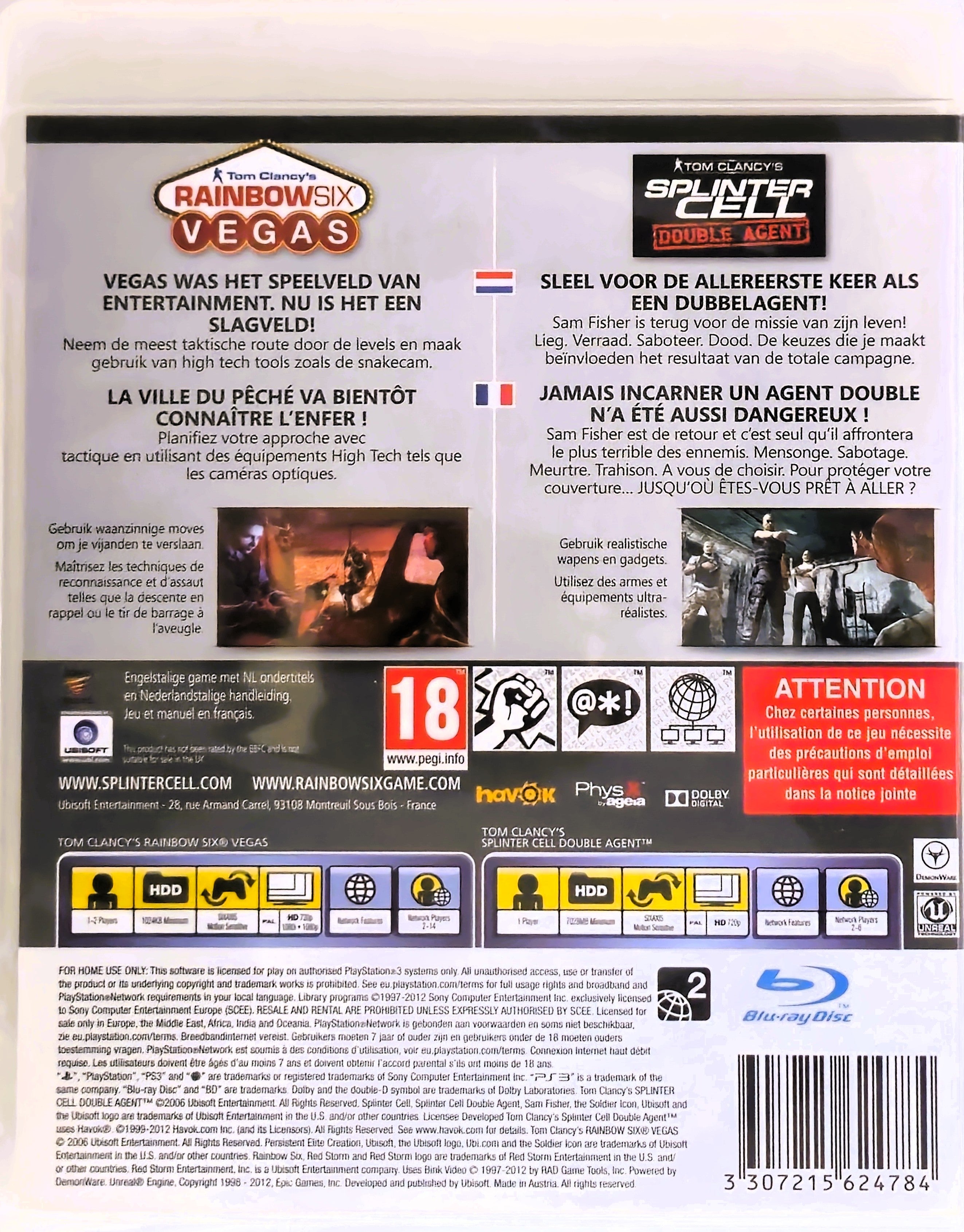 PS3 Rainbow Six Vegas/Splinter Cell double Agent