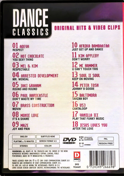 Dance Classics The Greatest DVD Music Collection