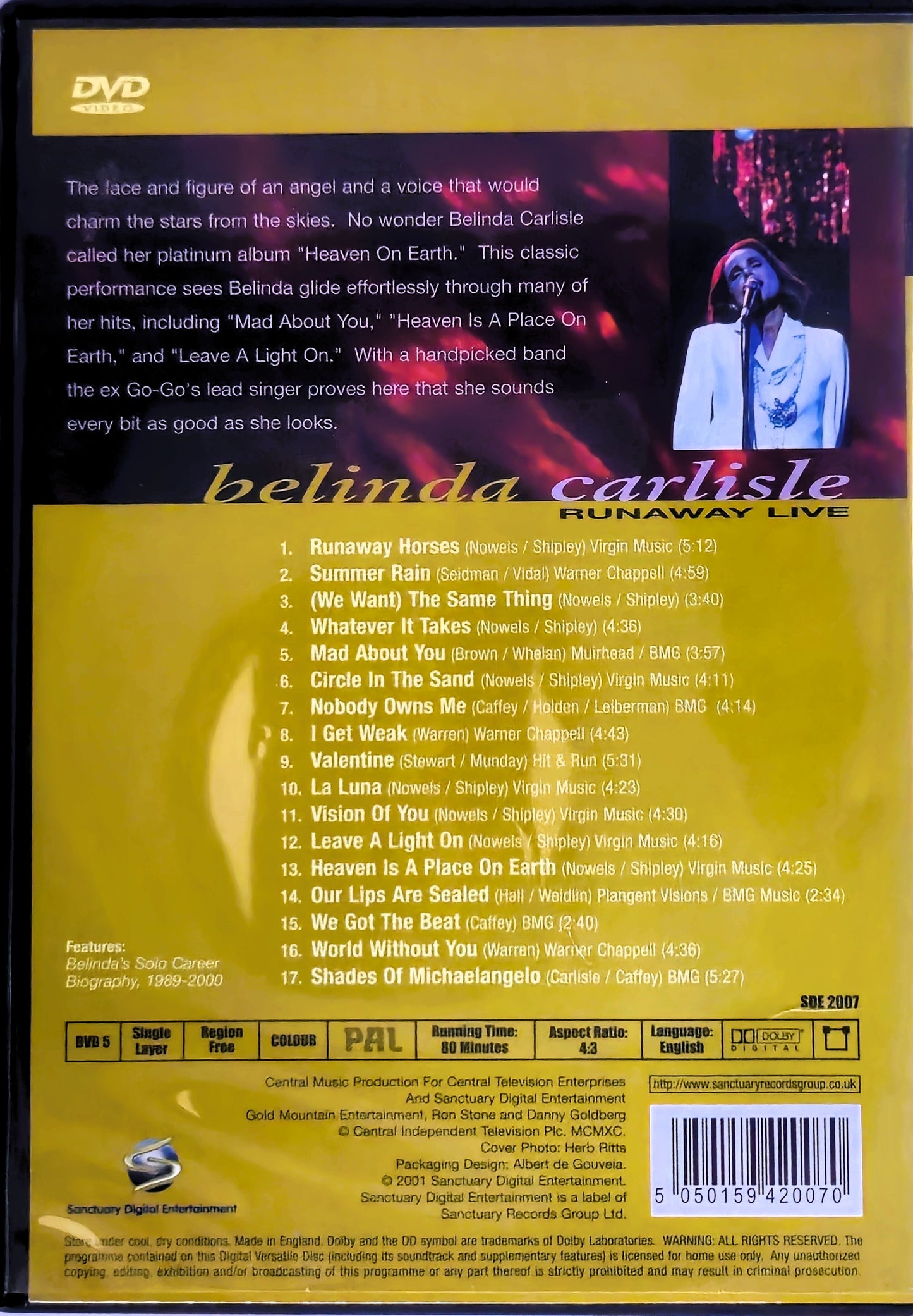 Belinda Carlisle Runaway Live