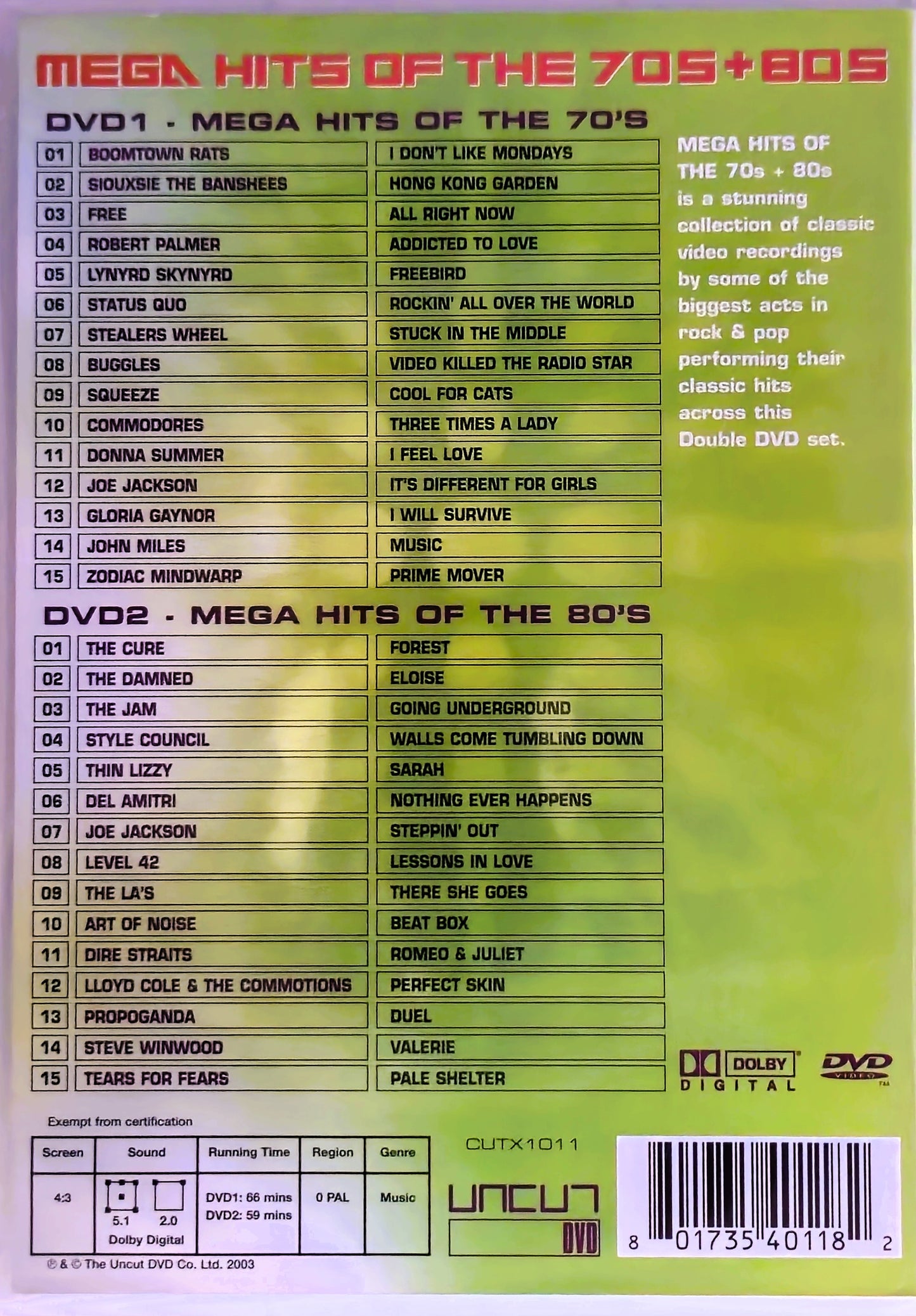 Mega Hits of The 70's + 80's