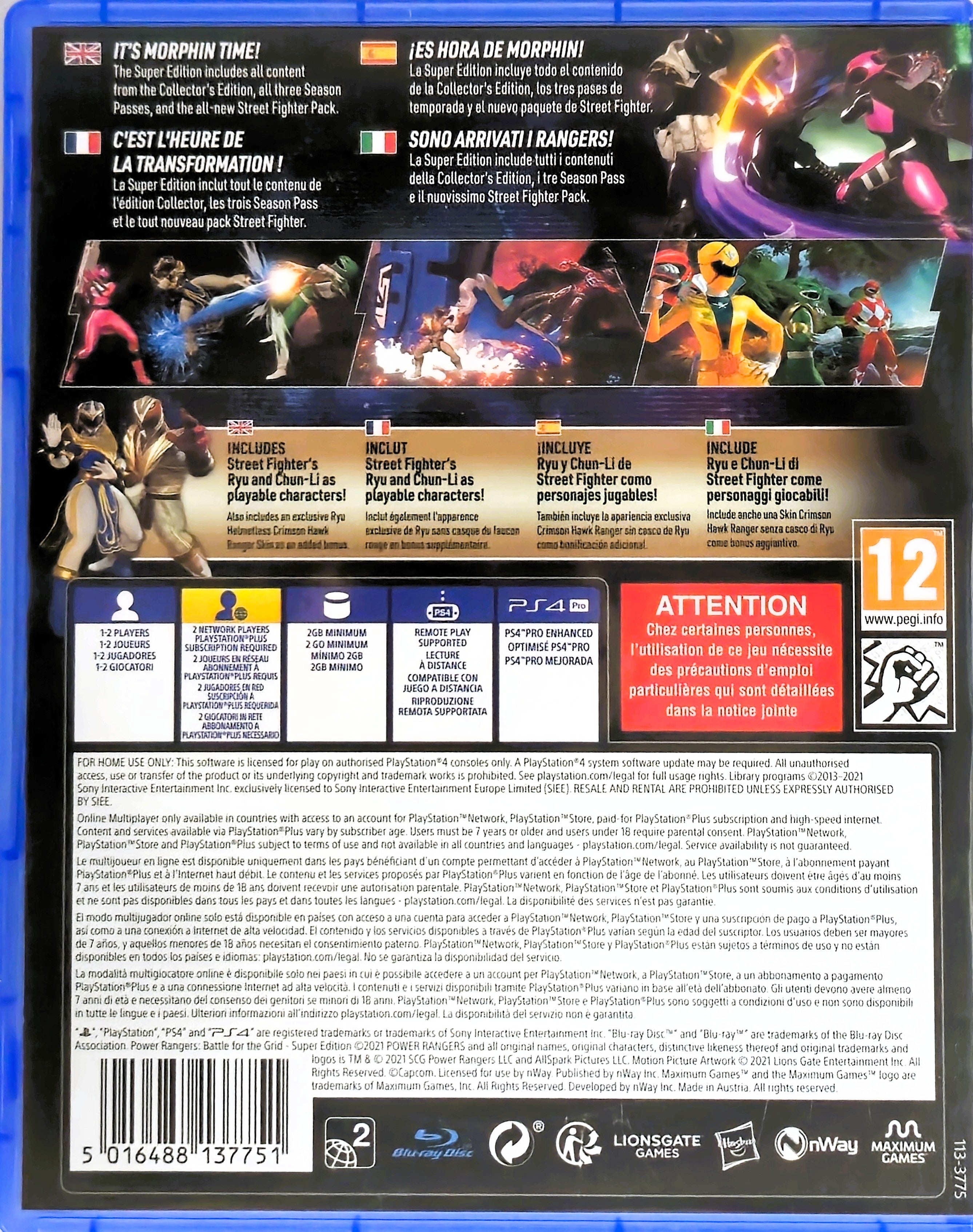 PS4 Power Rangers Battle for The Grid Super Edition