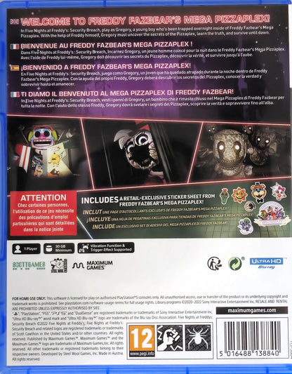 PS5 Five Nights at Freddy's Security Breach