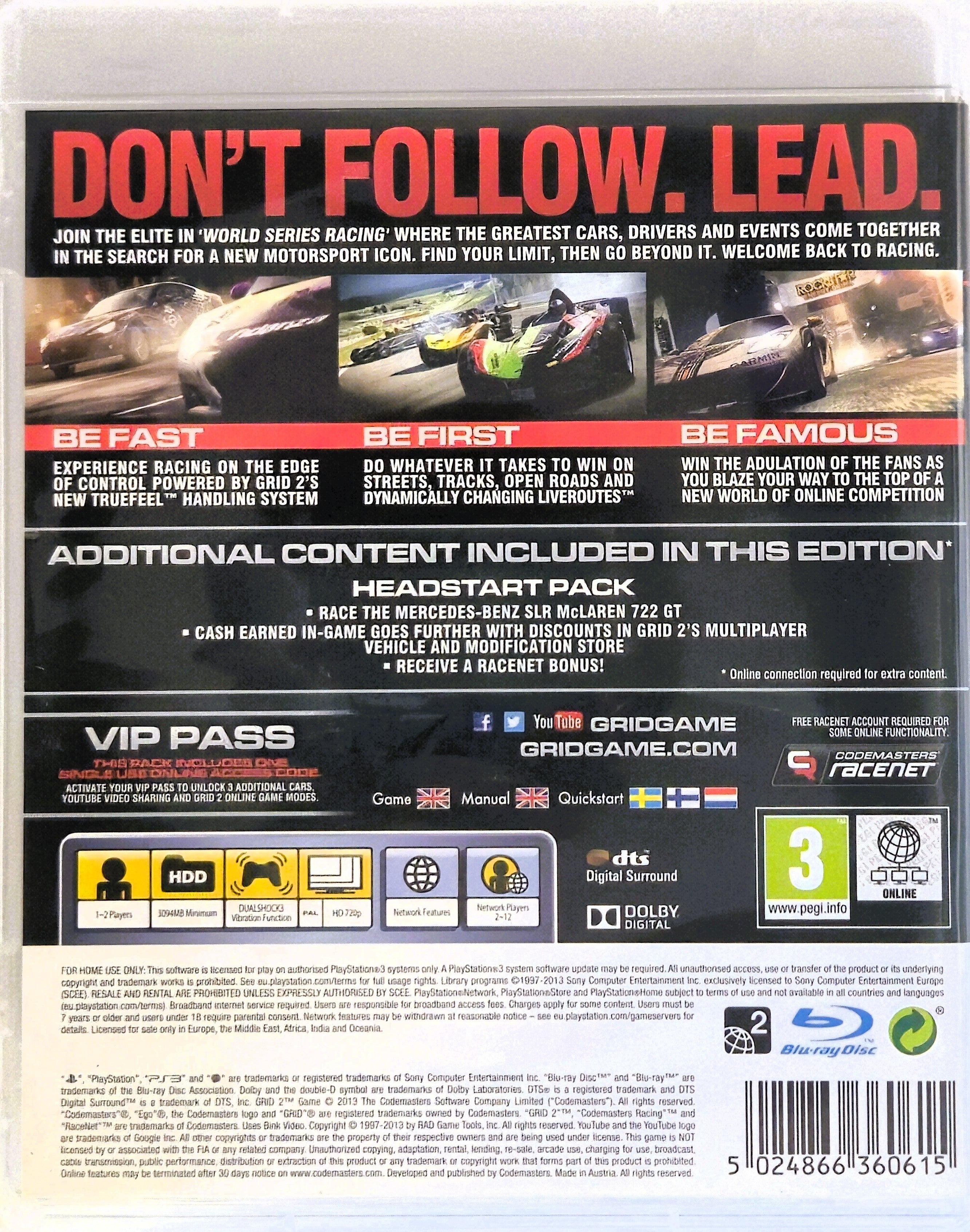 PS3 GRID 2 Limited Edition