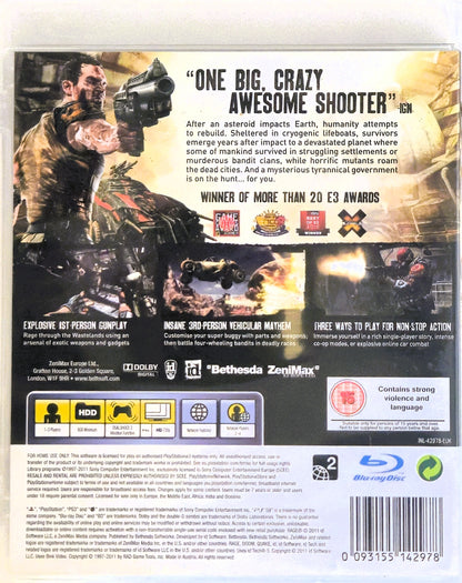 PS3 Rage Anarchy Edition