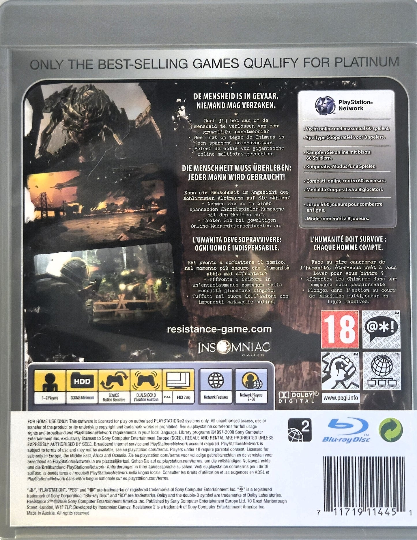 PS3 Resistance 2 (Platinum)