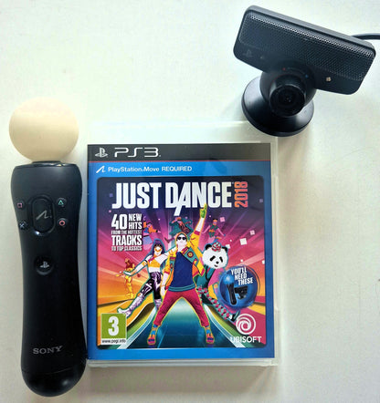 PS3 Playstation 3 move Just Dance 2018 set