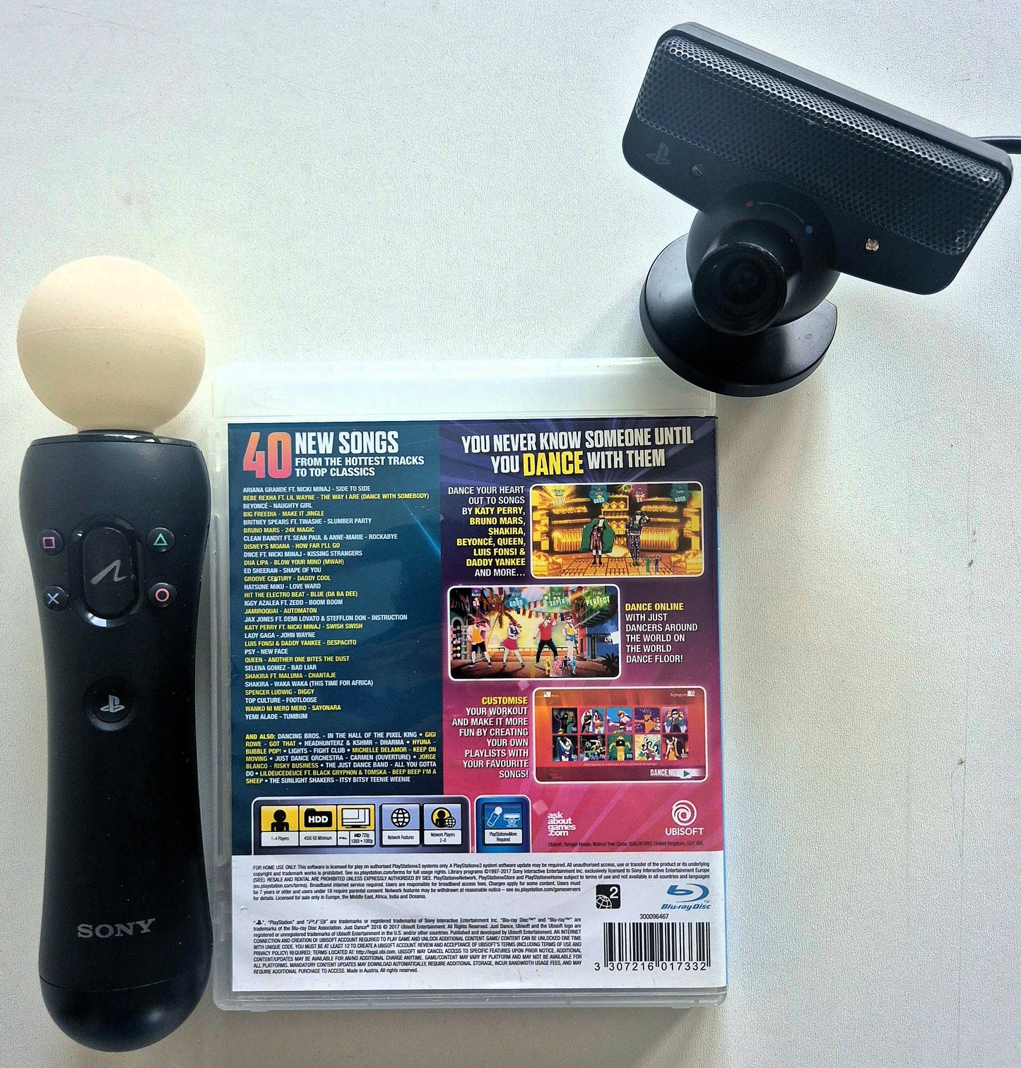 PS3 Playstation 3 move Just Dance 2018 set
