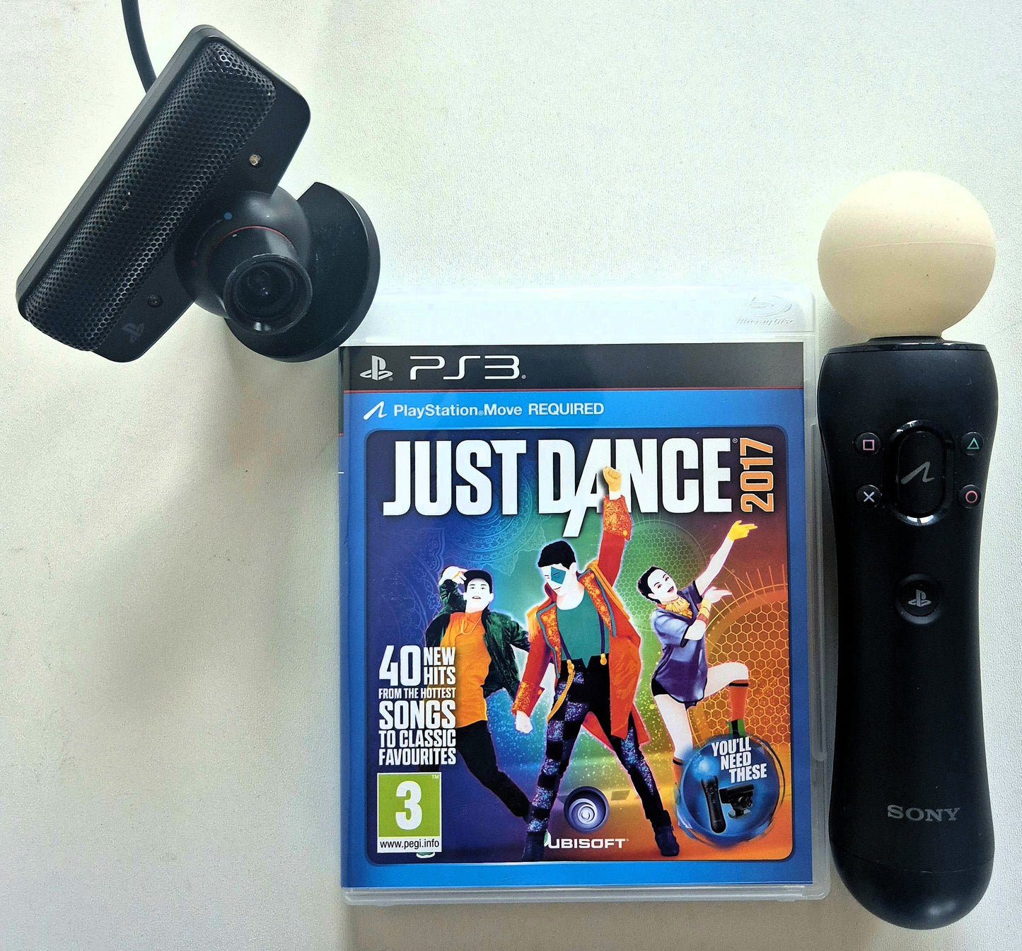 PS3 Playstation 3 move Just Dance 2018 set