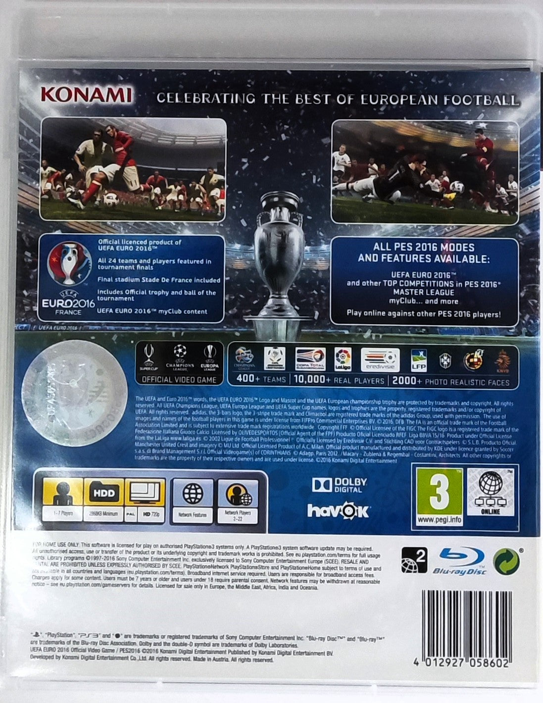 PS3 PES 2016 UEFA EURO 2016