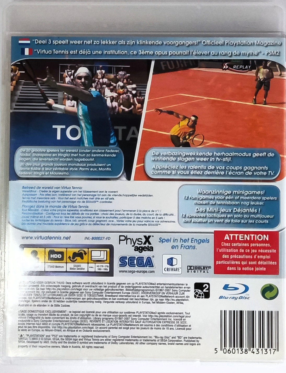 PS3 Virtua Tennis 3